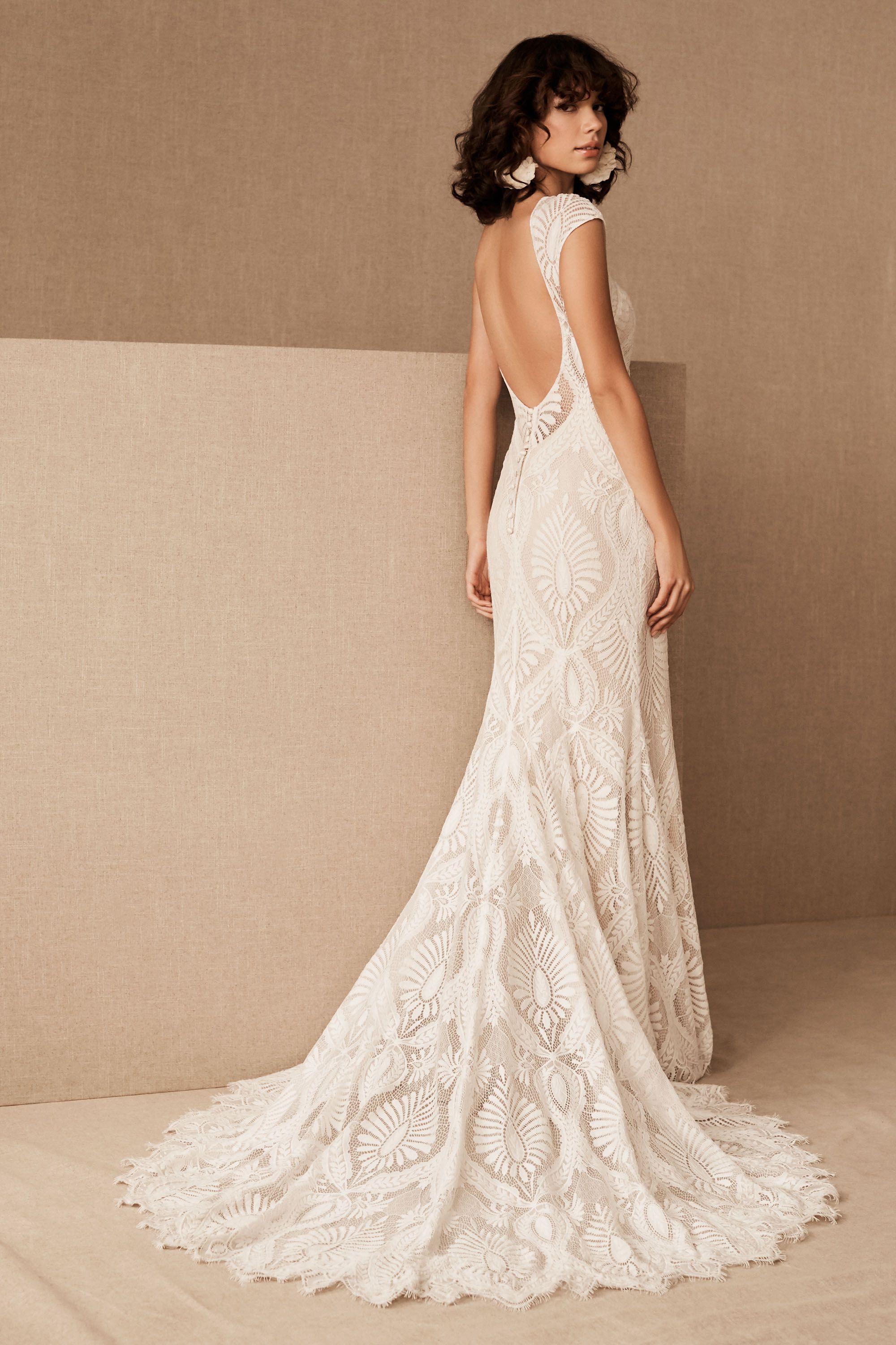 bhldn lace wedding dress