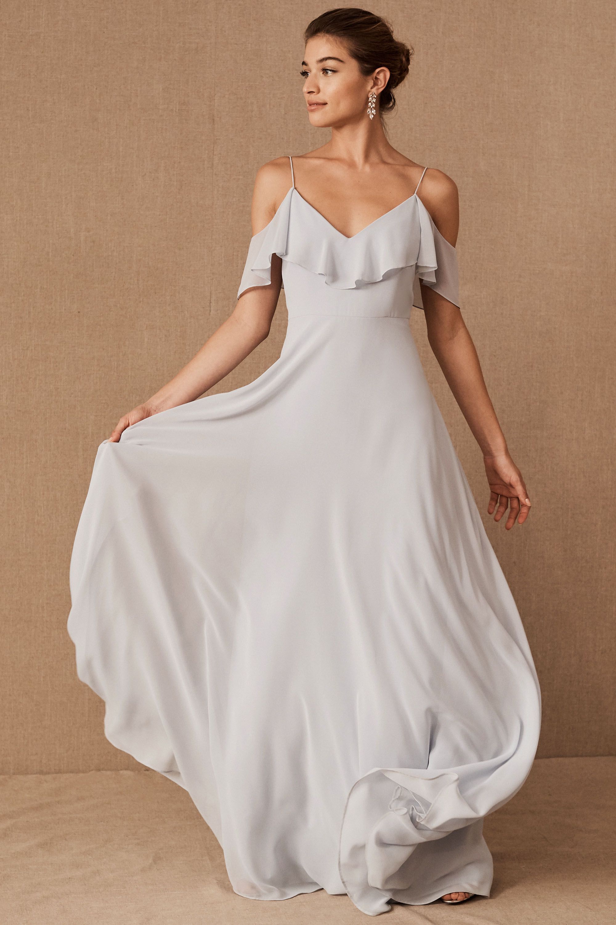 jenny yoo mila cold shoulder gown