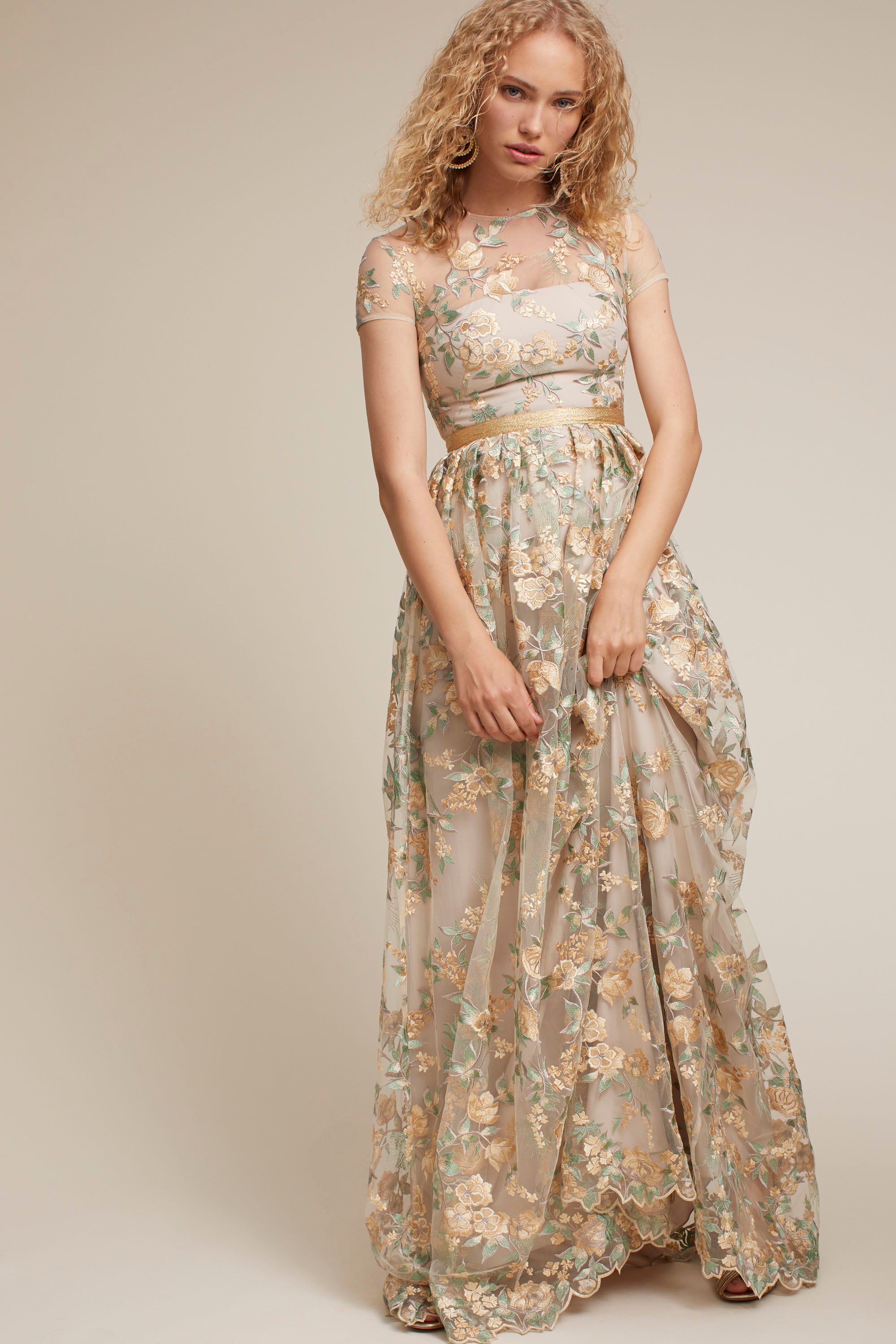 bhldn gold dress