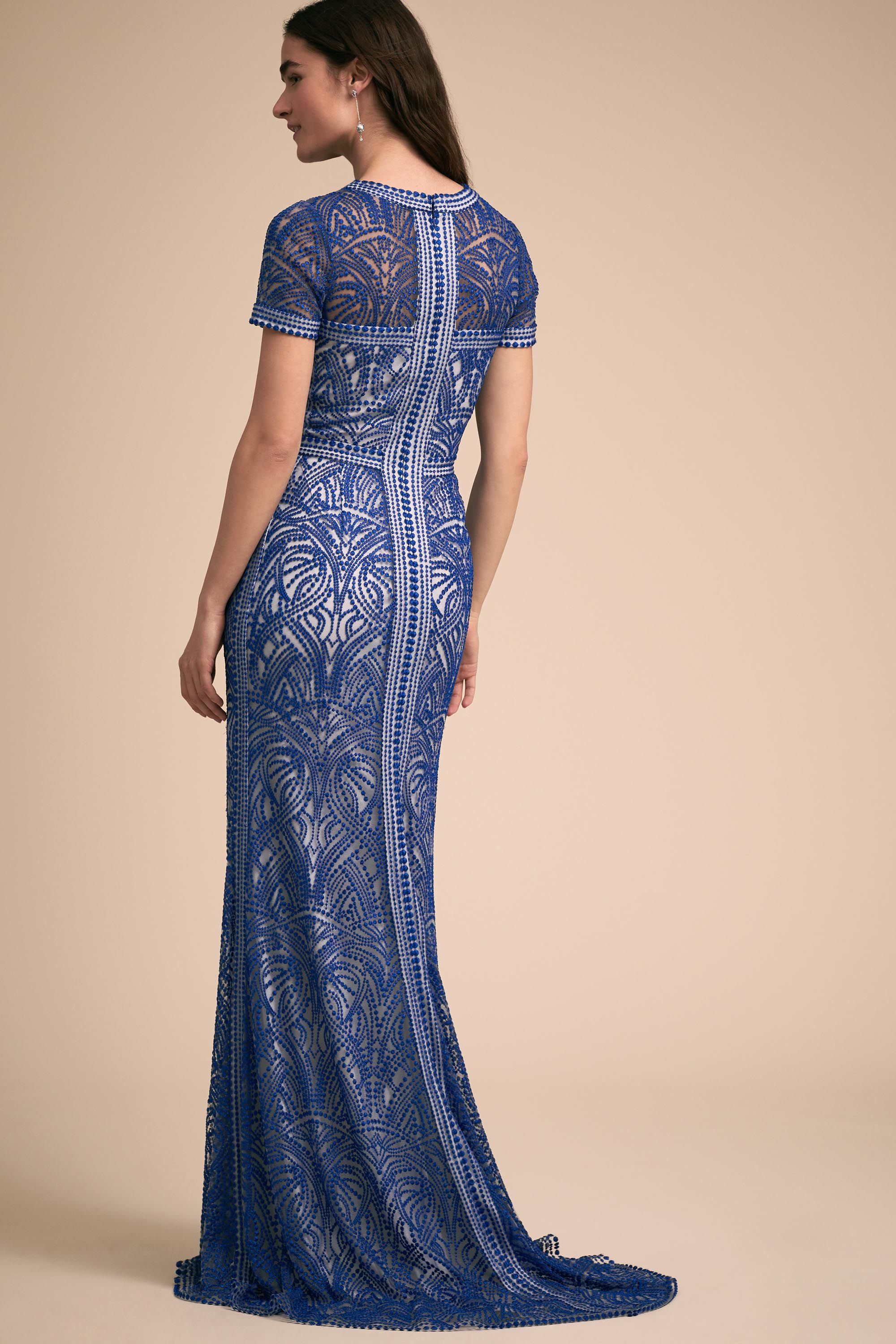 tadashi shoji blue nights dress