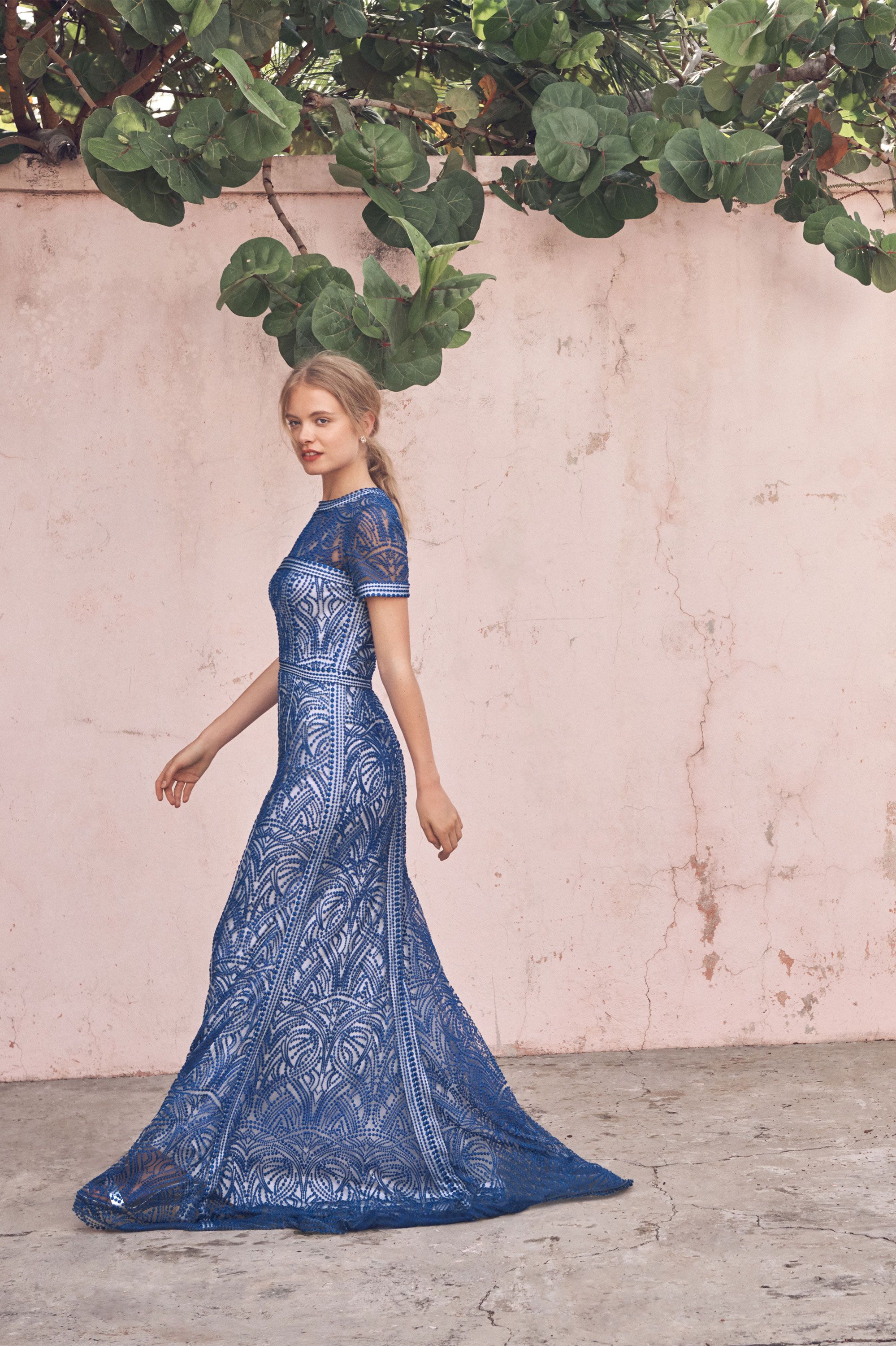 tadashi shoji blue nights dress