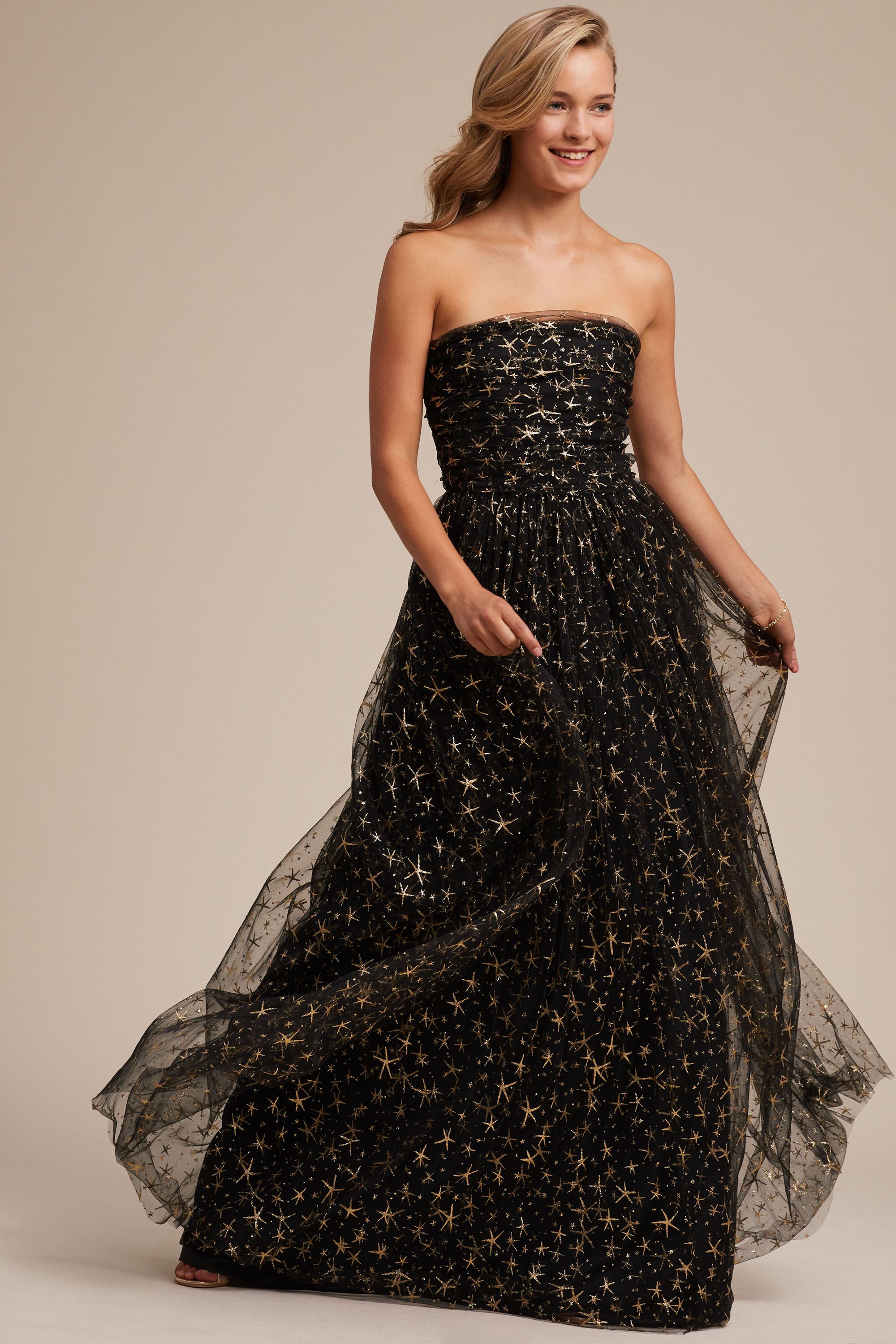 long black dress with stars