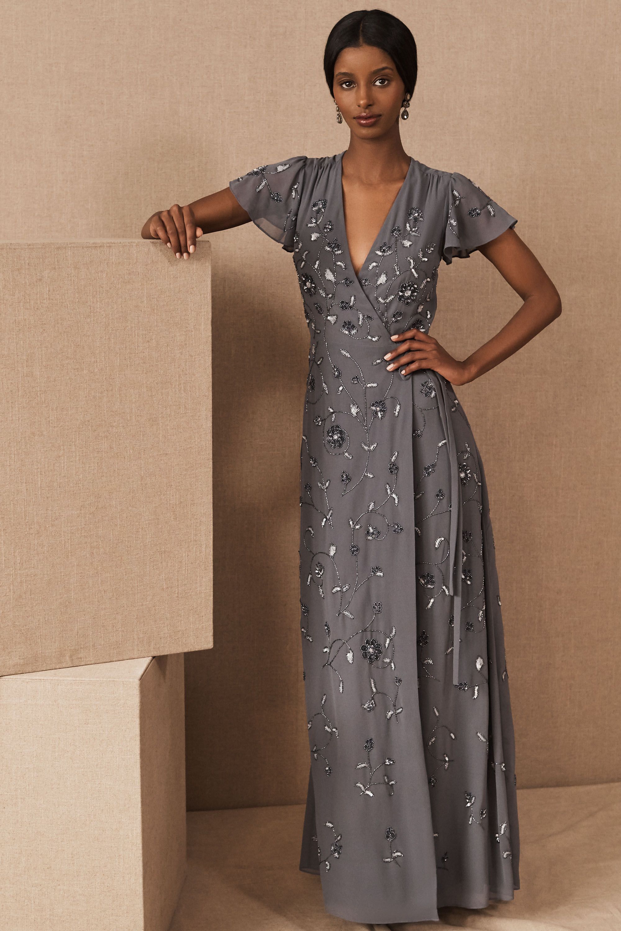 bhldn grey dress