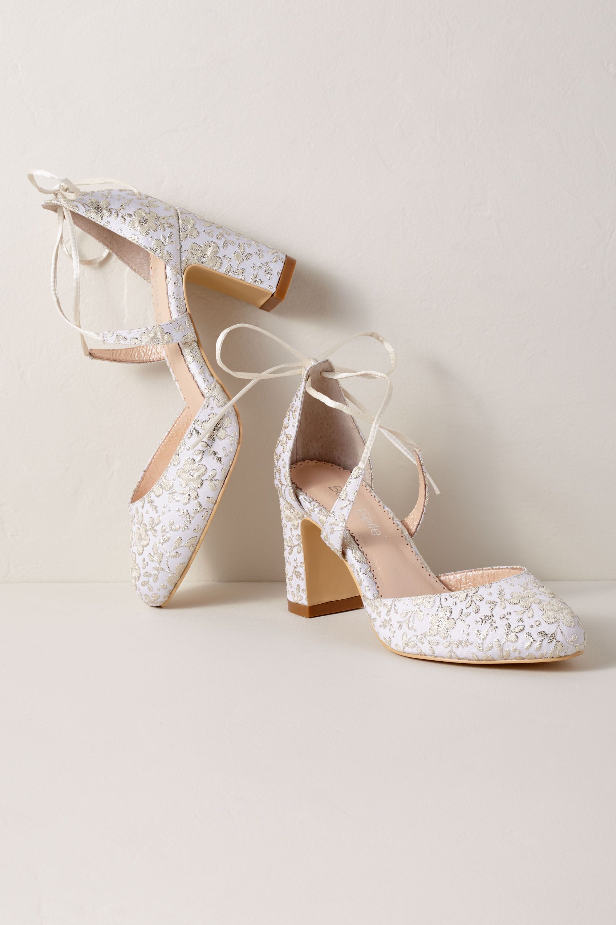 ivory block heels