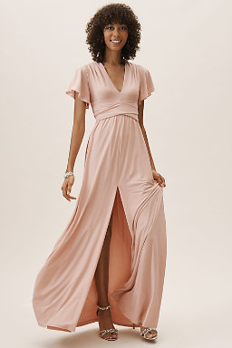 Pink Knit Bridesmaid Dresses