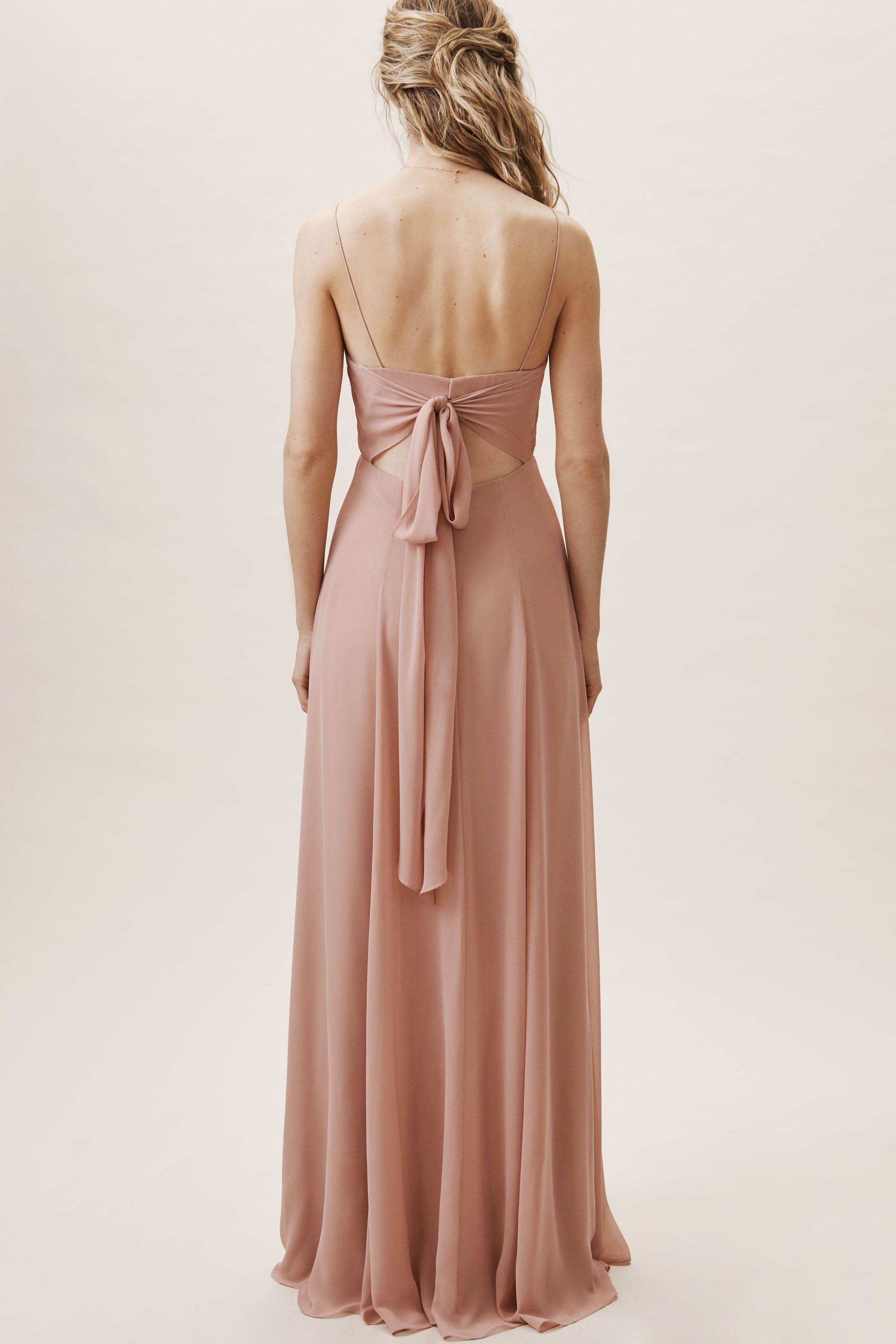 kiara bow back chiffon evening dress