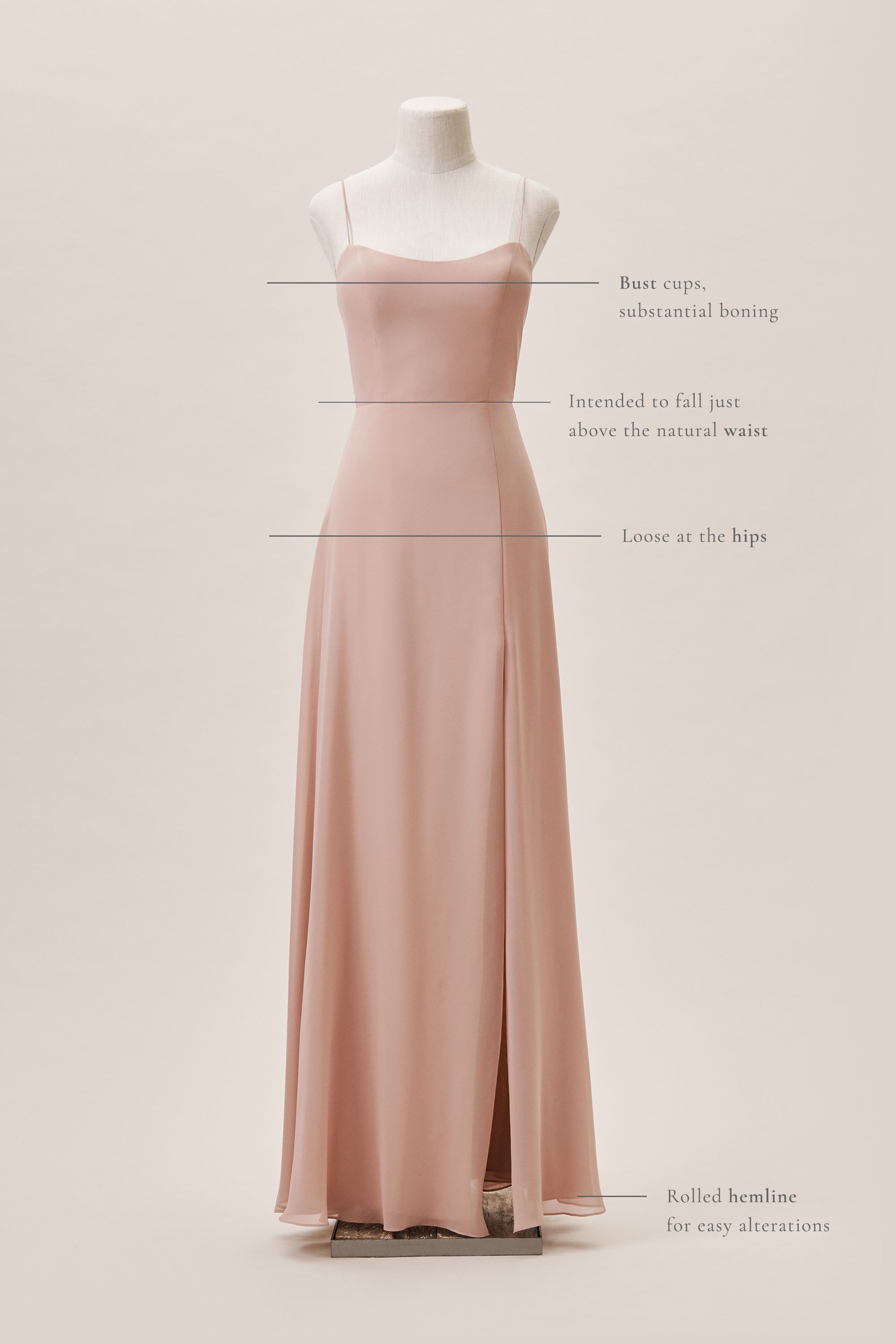 kiara bow back chiffon evening dress