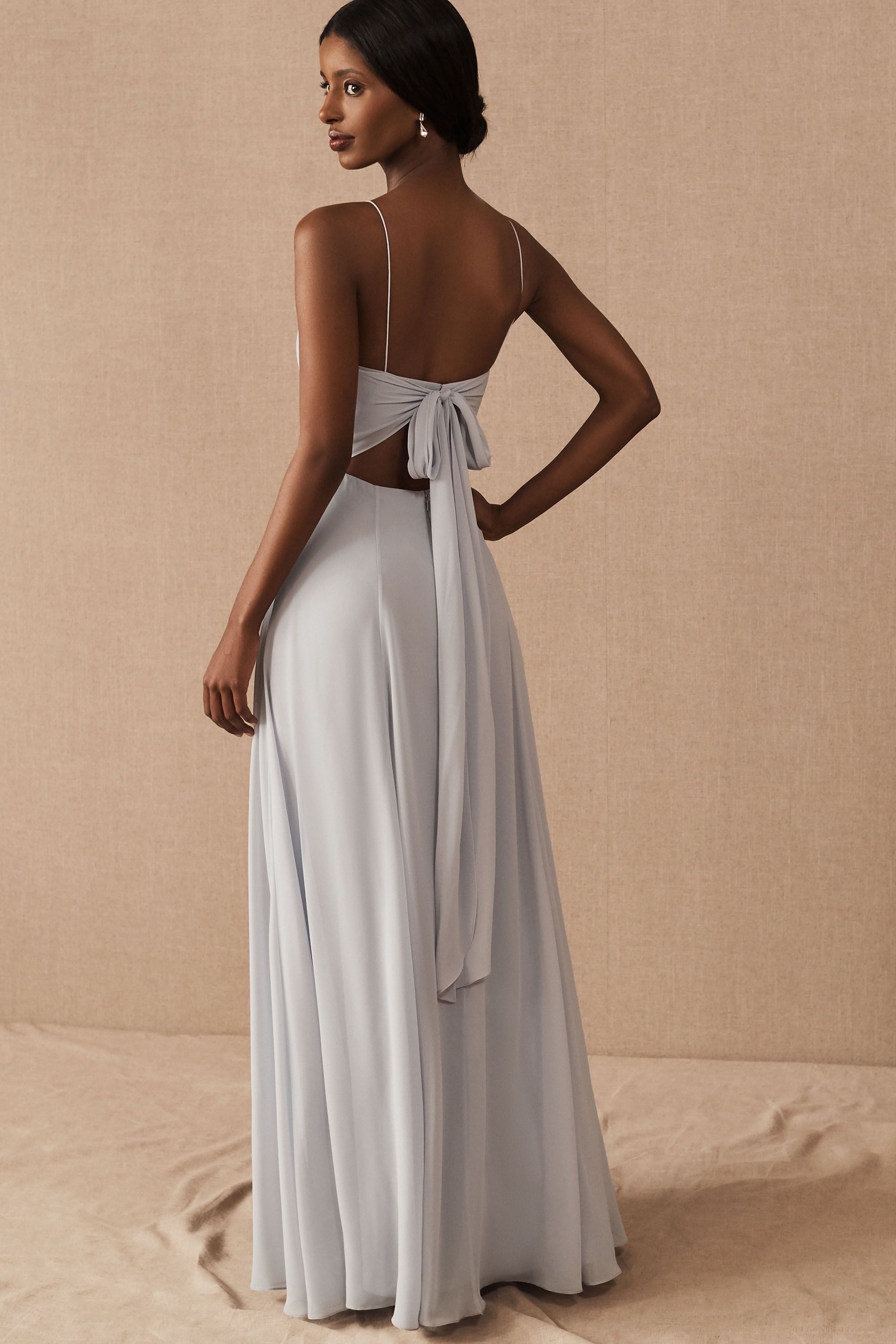 whisper blue bridesmaid dresses