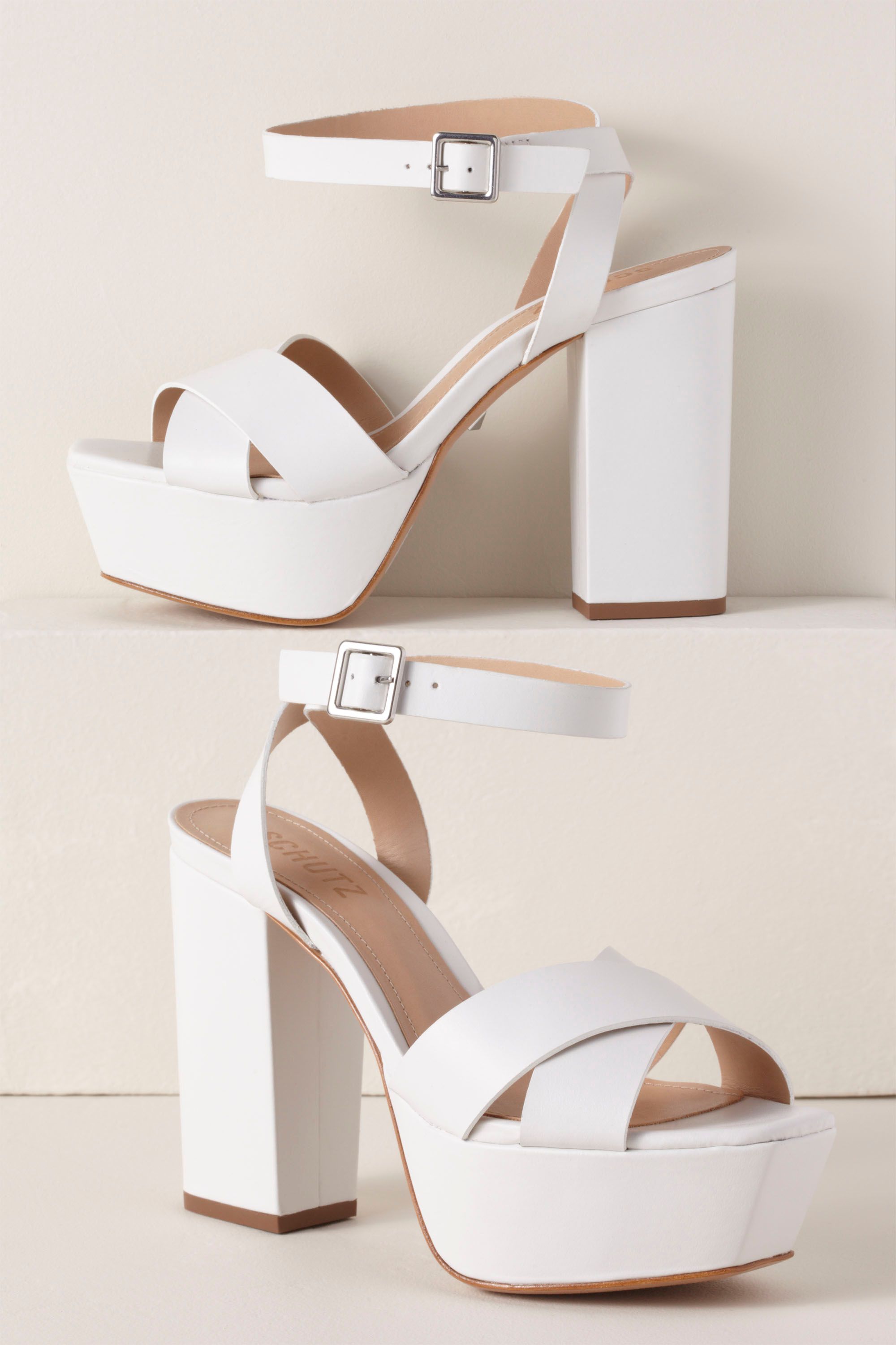 ivory platform heels