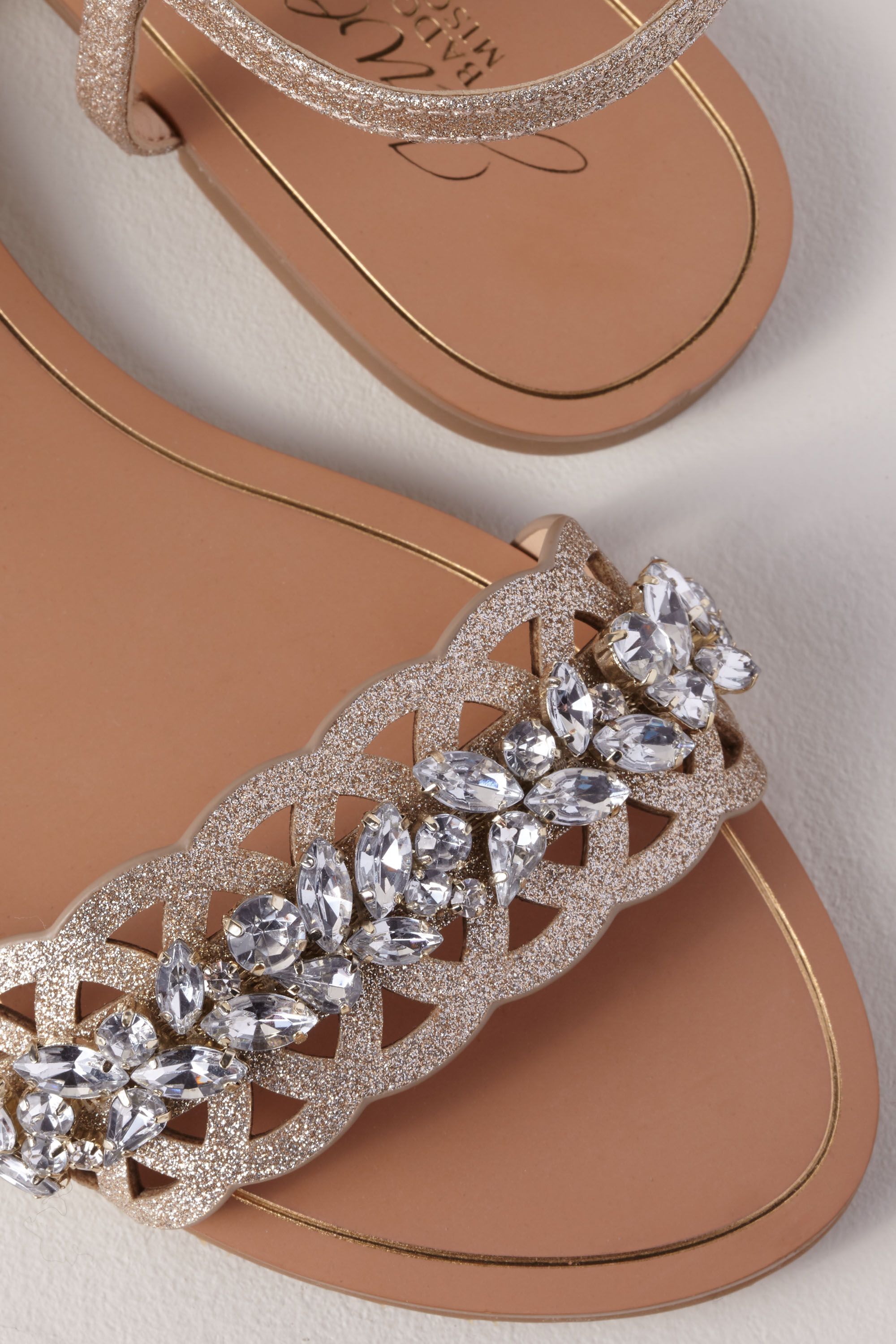 gold badgley mischka sandals