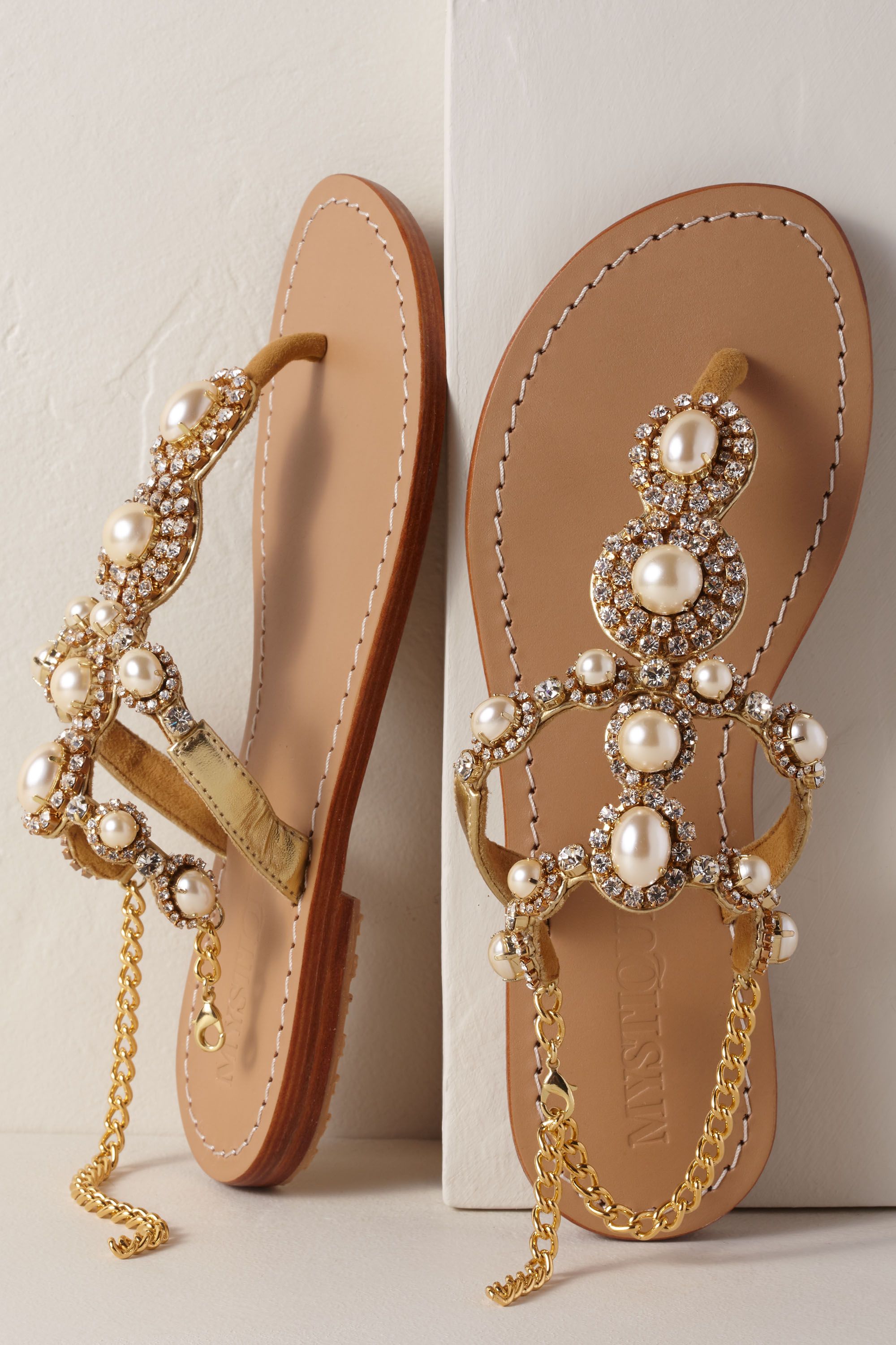 mother of pearl sandals