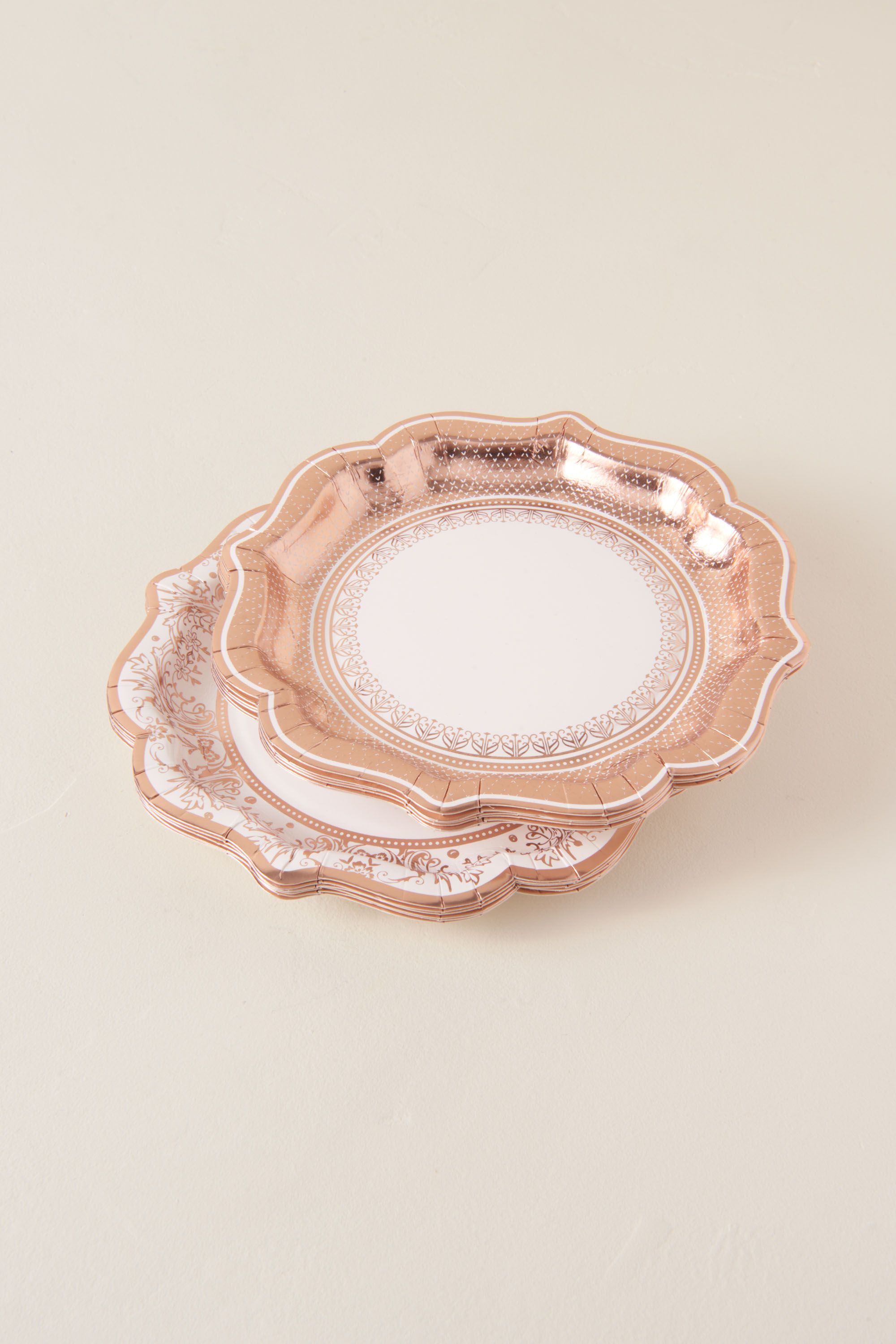 rose gold paper plates