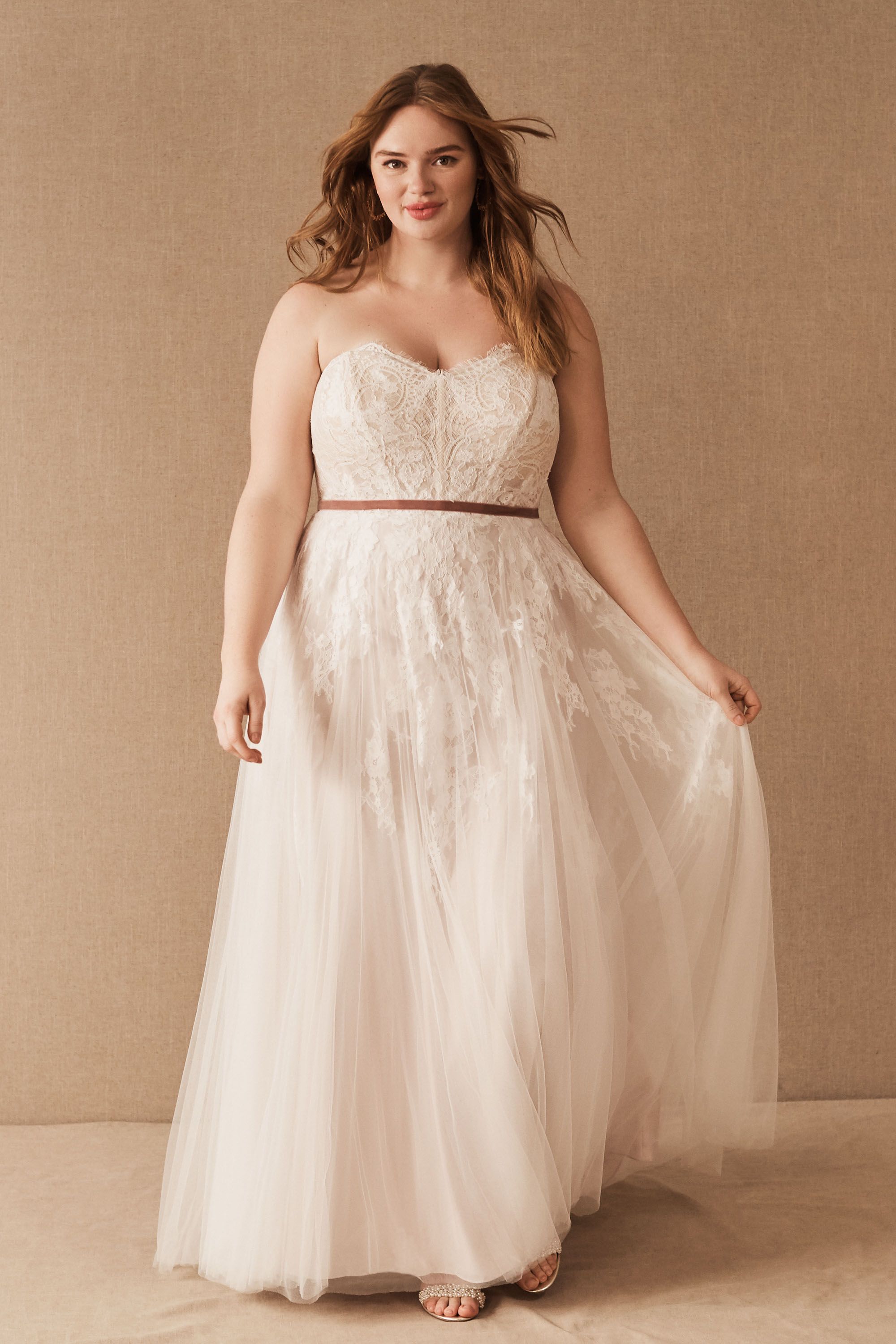 bhldn plus size wedding dresses