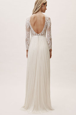 Mock Neck Lace Wedding Dress Pic