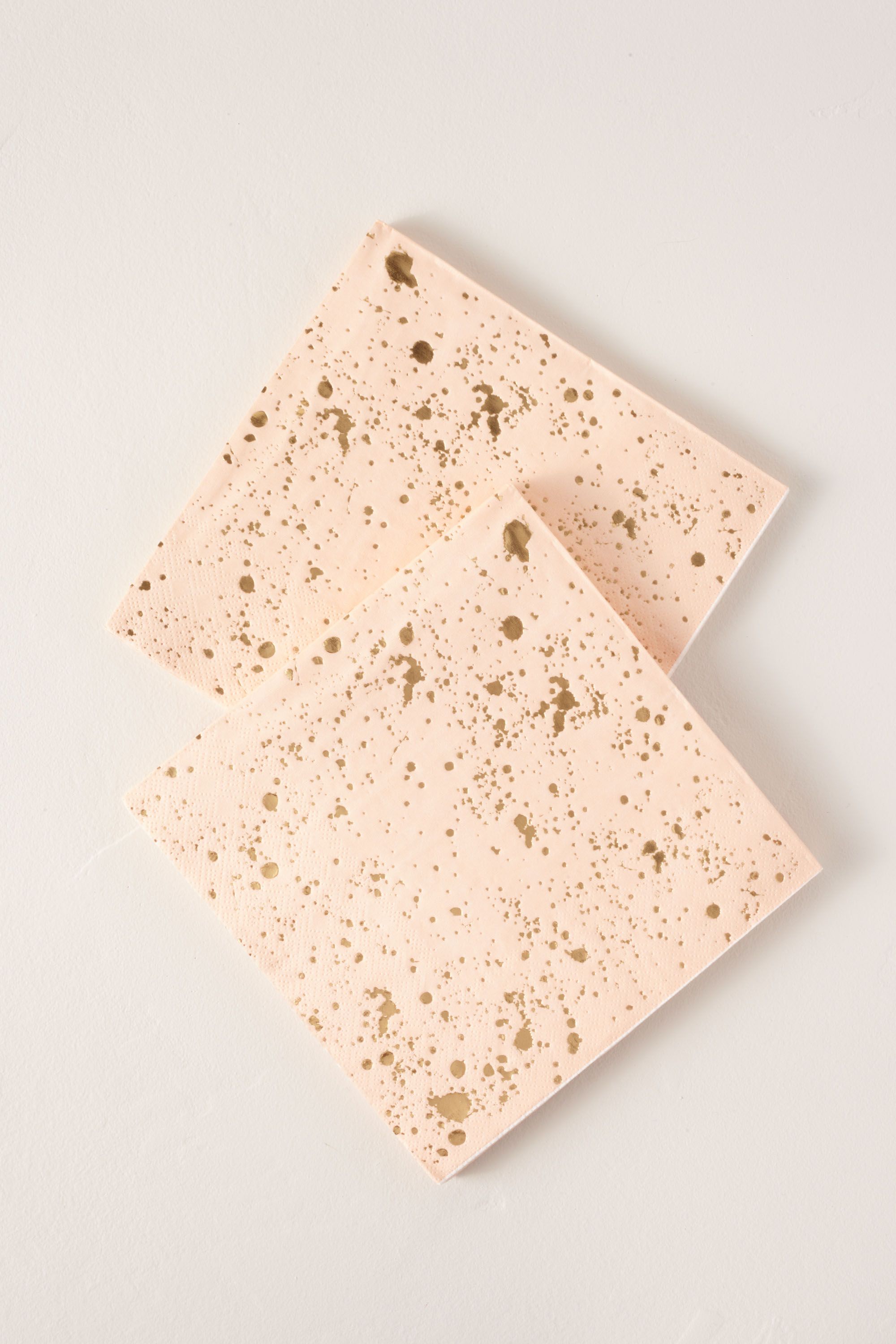 Pink Foil Splatter Paper Lunch Napkins | BHLDN