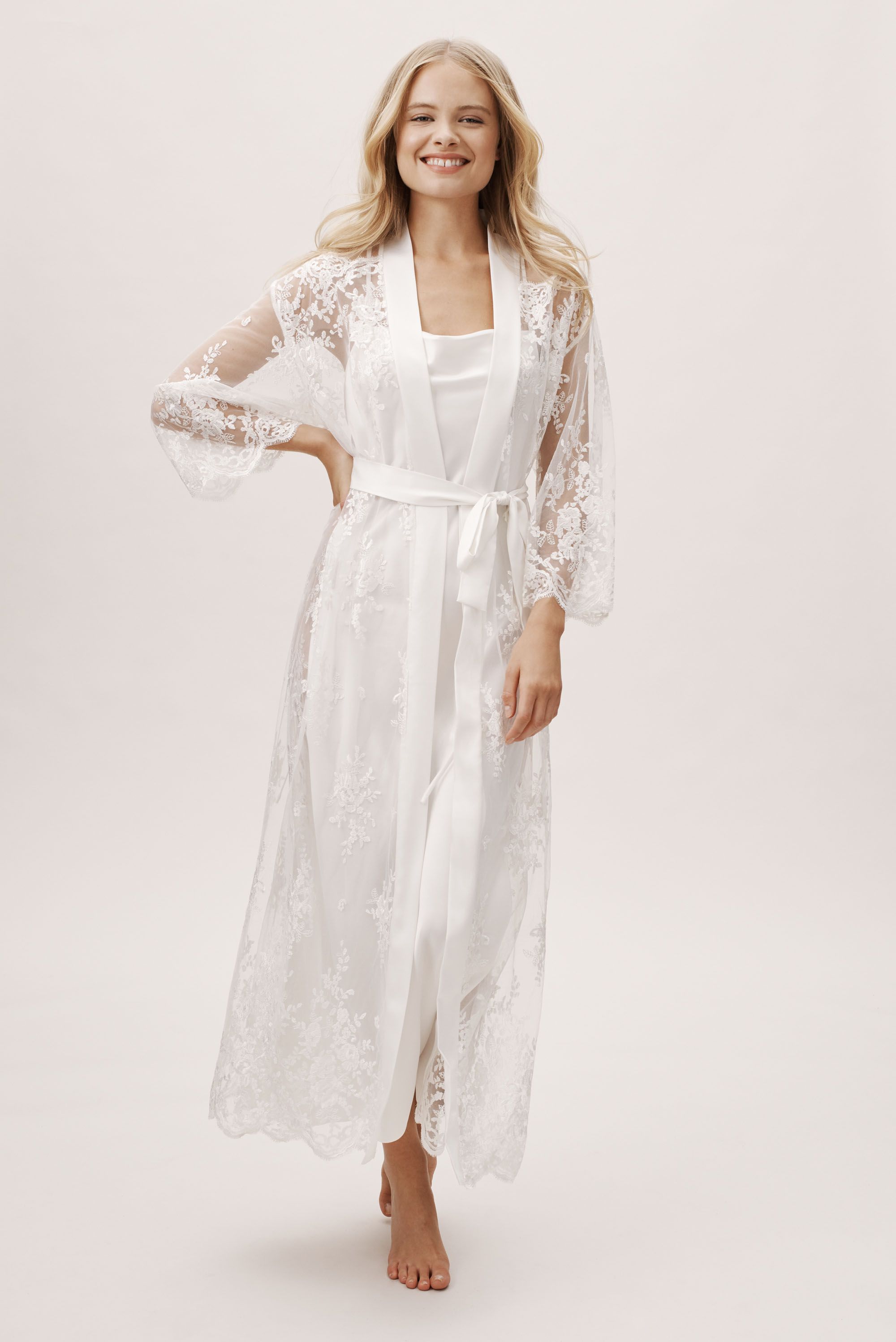 white maxi robe