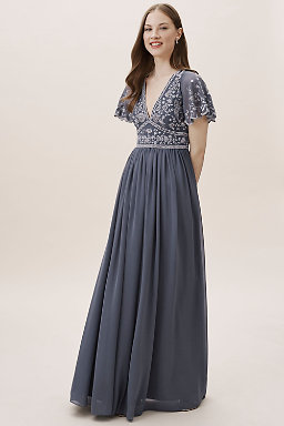 Charcoal Grey Flower Girl Dress