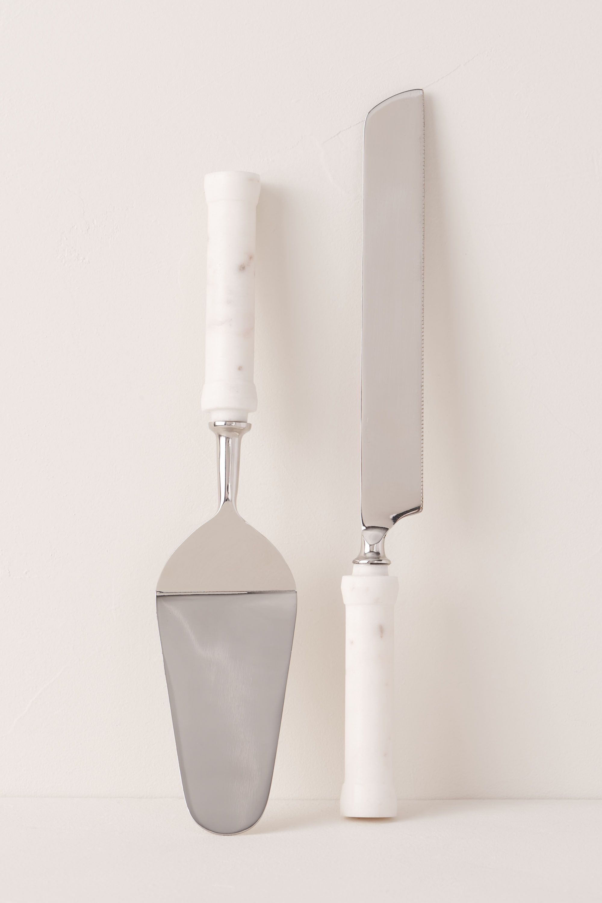 BHLDN Marble Cake Knife & Server Set