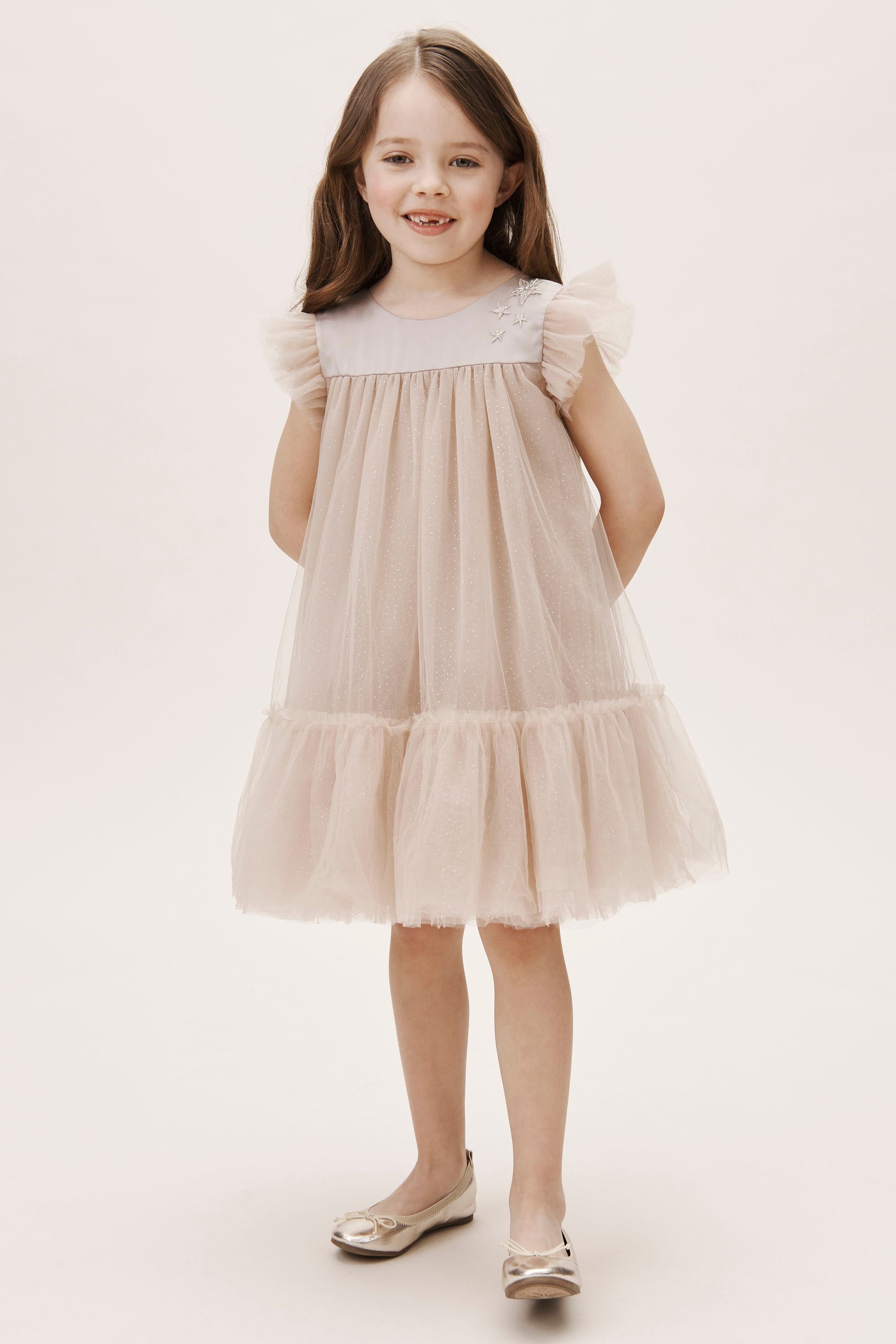 mink flower girl dress