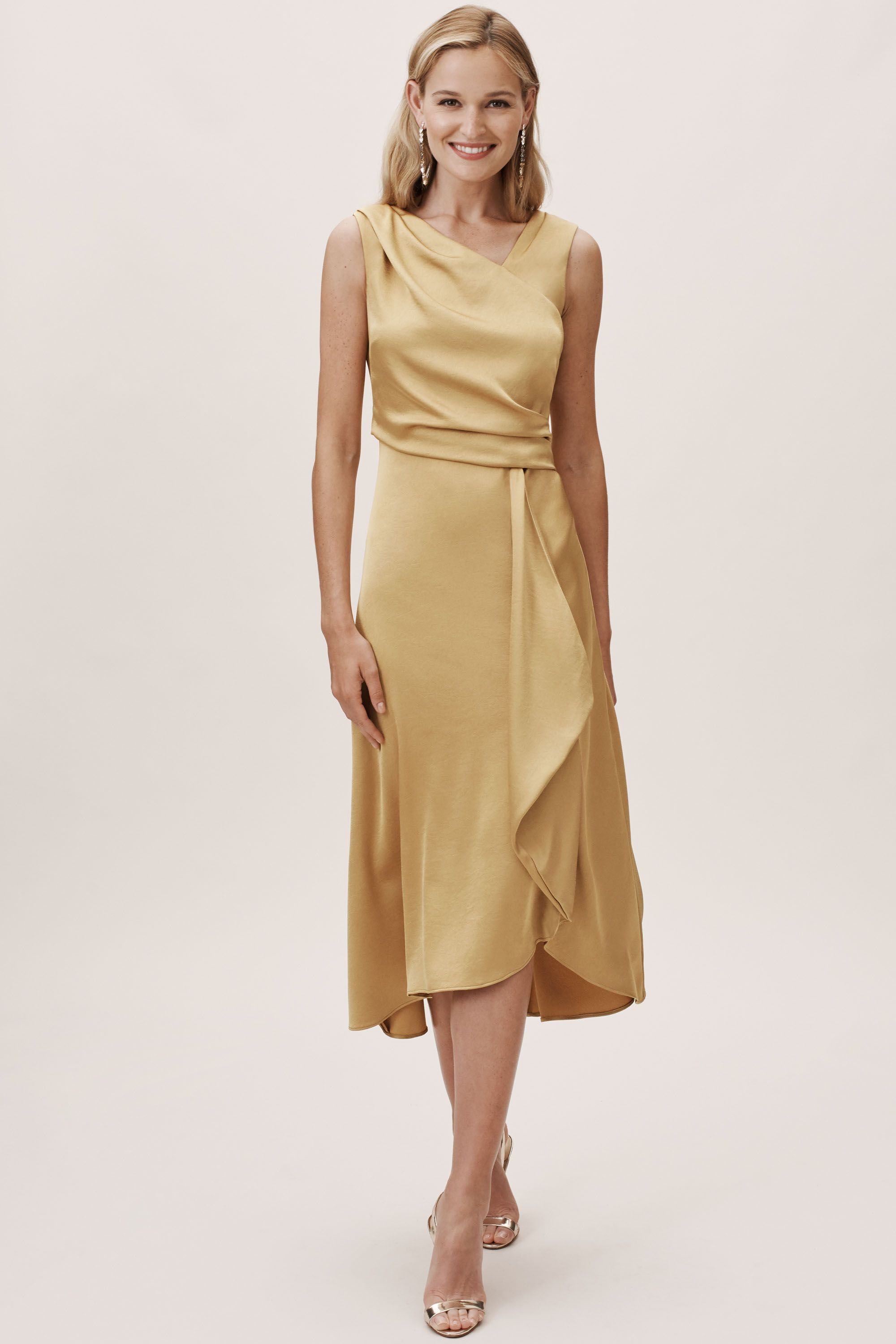 bhldn gold dress