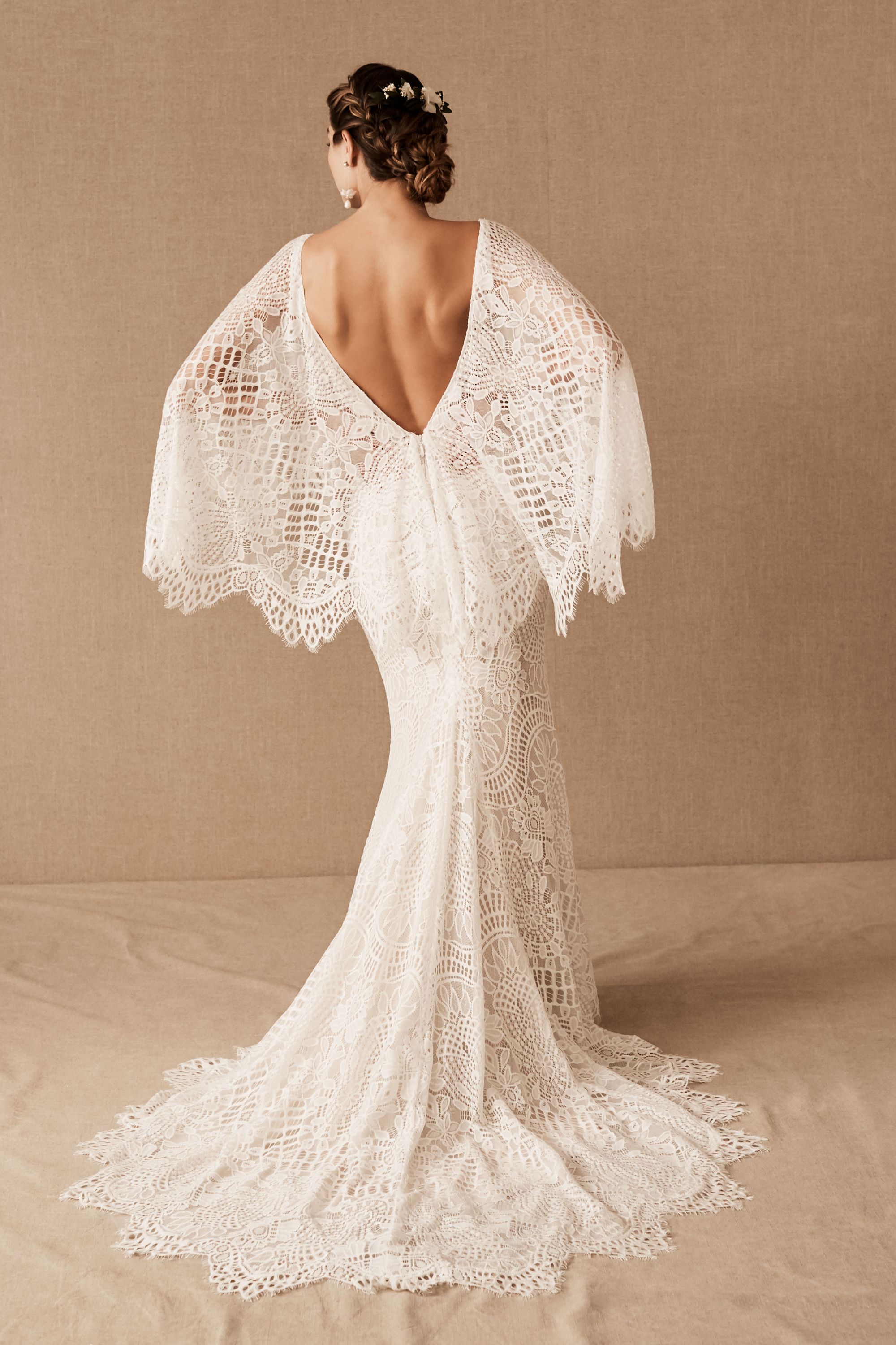 lace wedding dress with train