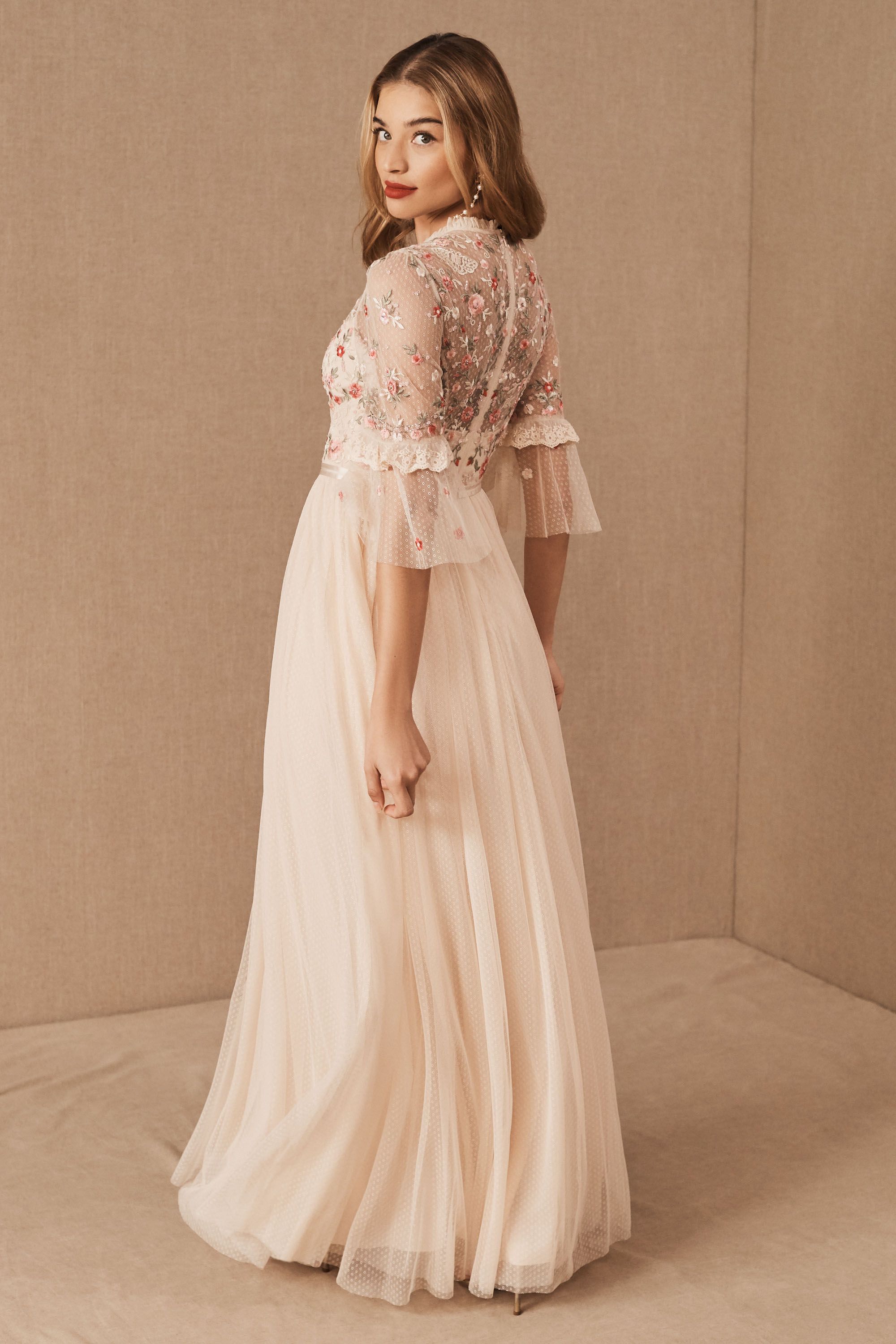 needle and thread meadow sequin gown