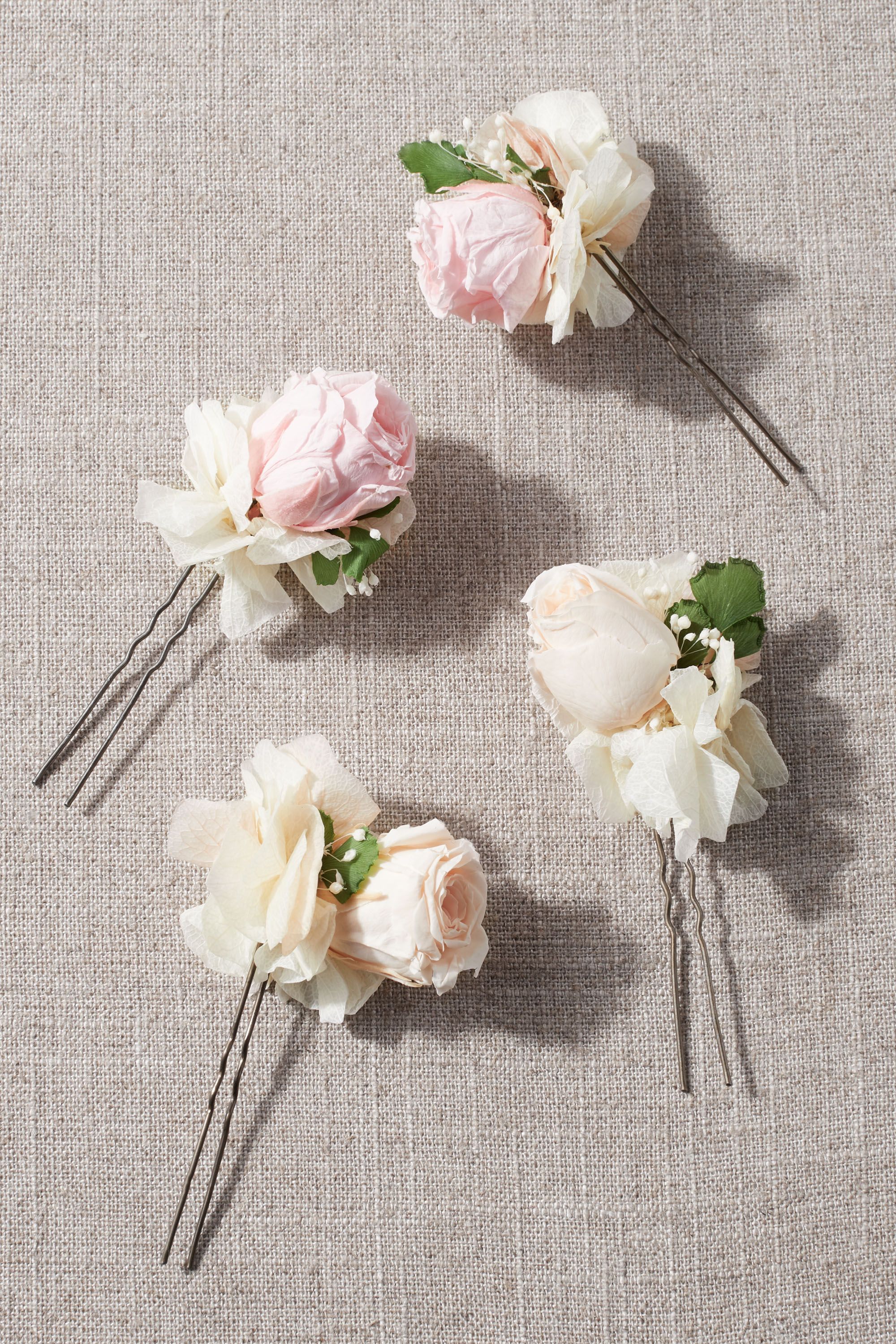 real flower hair pins