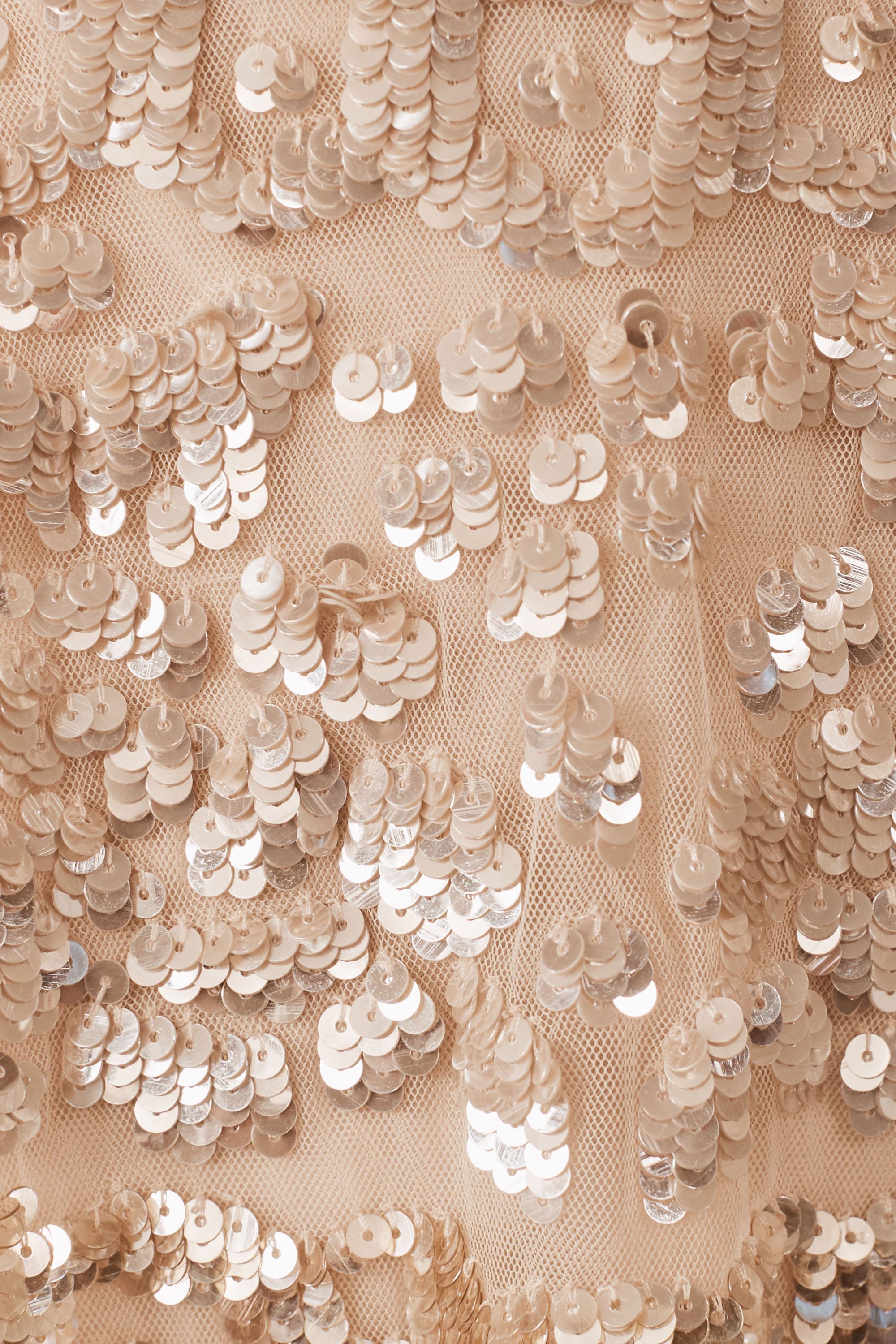 patchwork sequin gown needle and thread