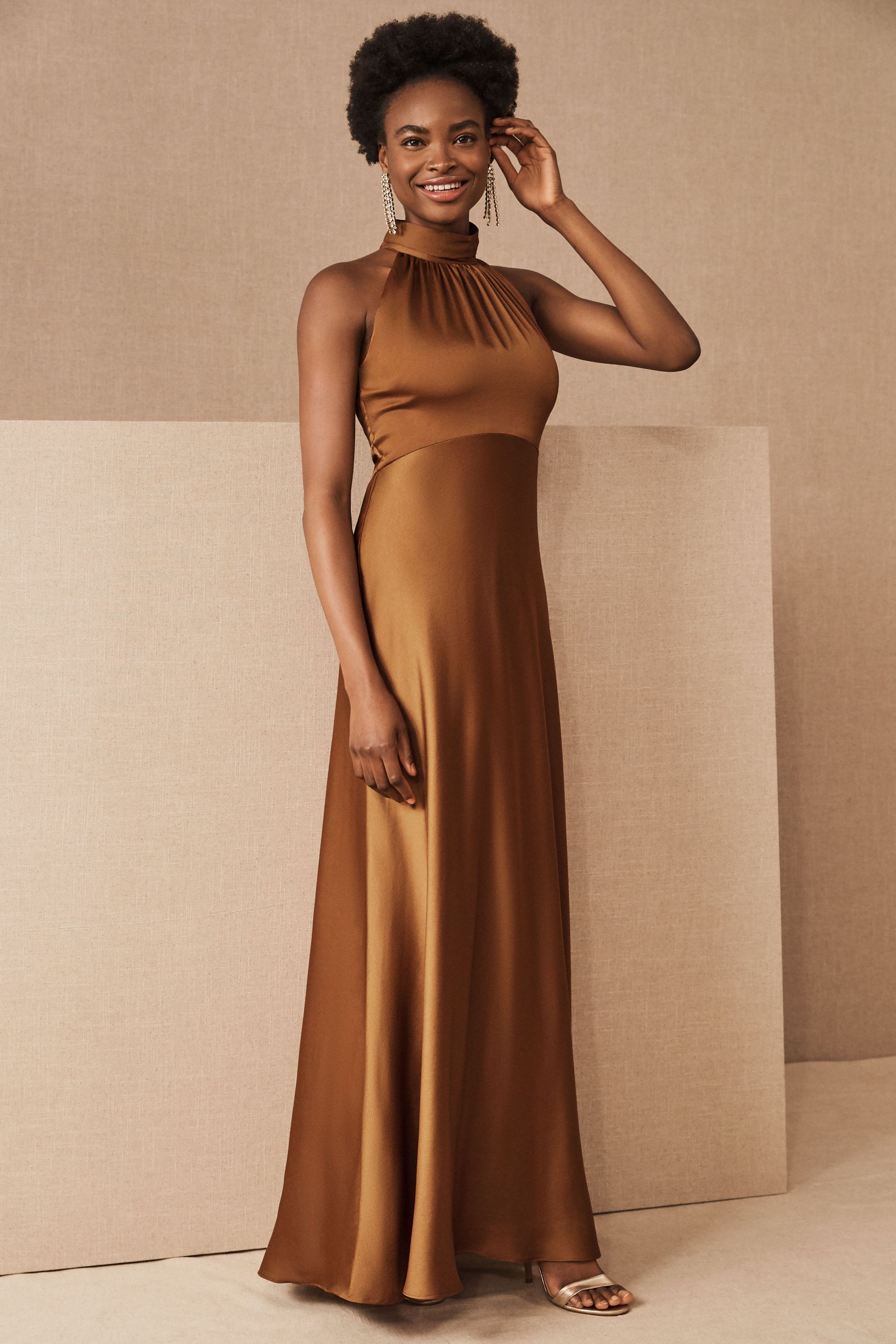 bhldn satin dress