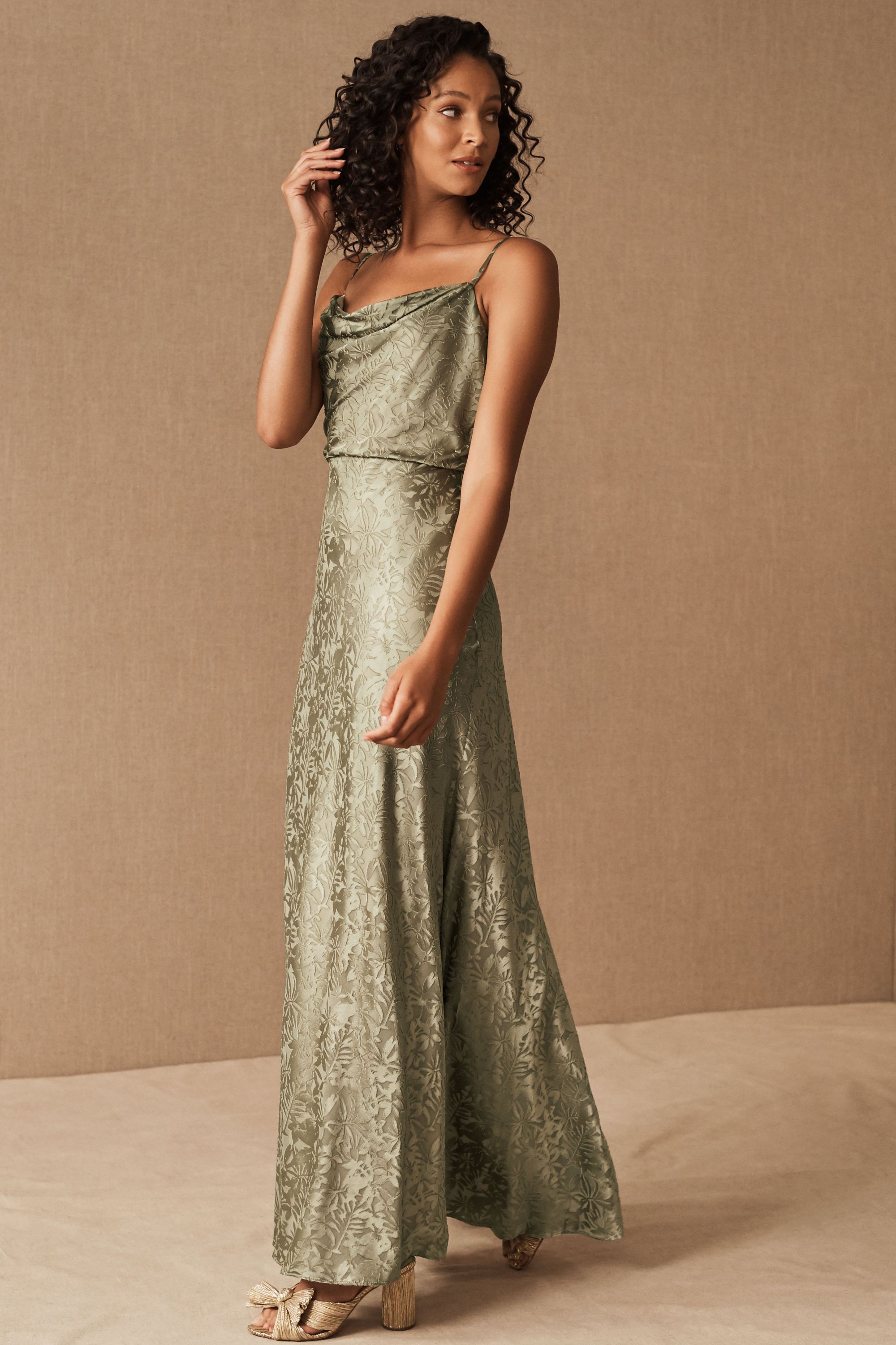 bhldn green velvet dress