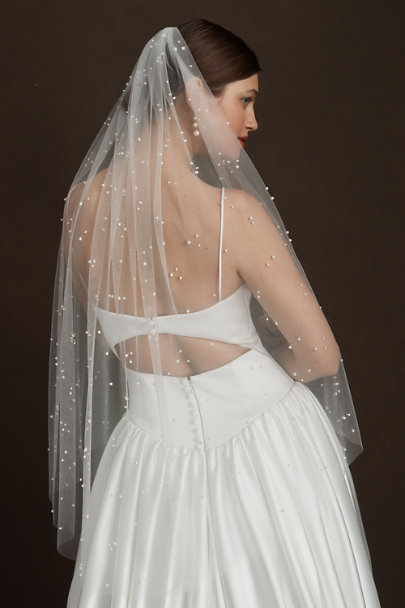 View larger image of A.B. Ellie Roesia Pearl Fingertip Veil