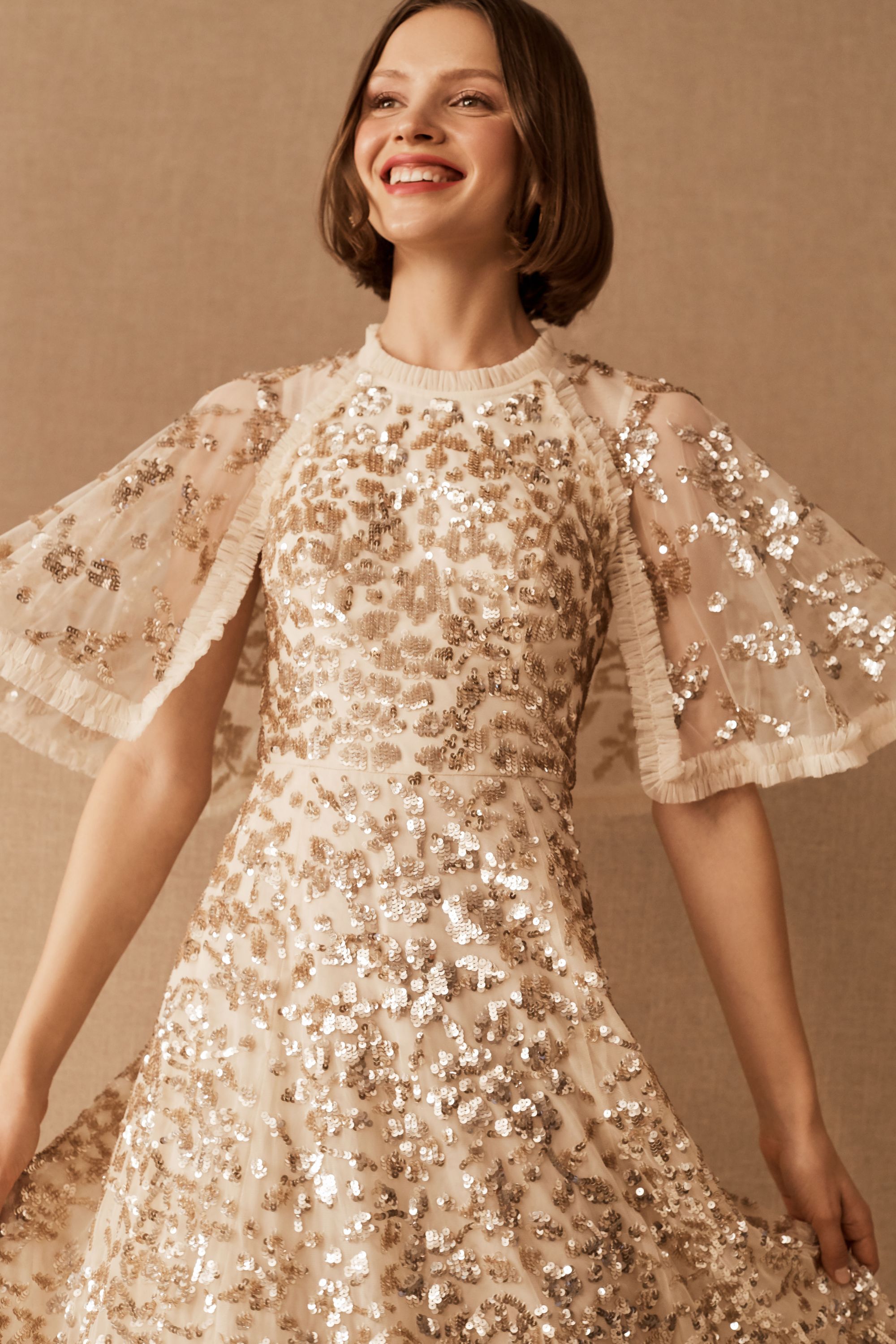 aletha tiered midi dress