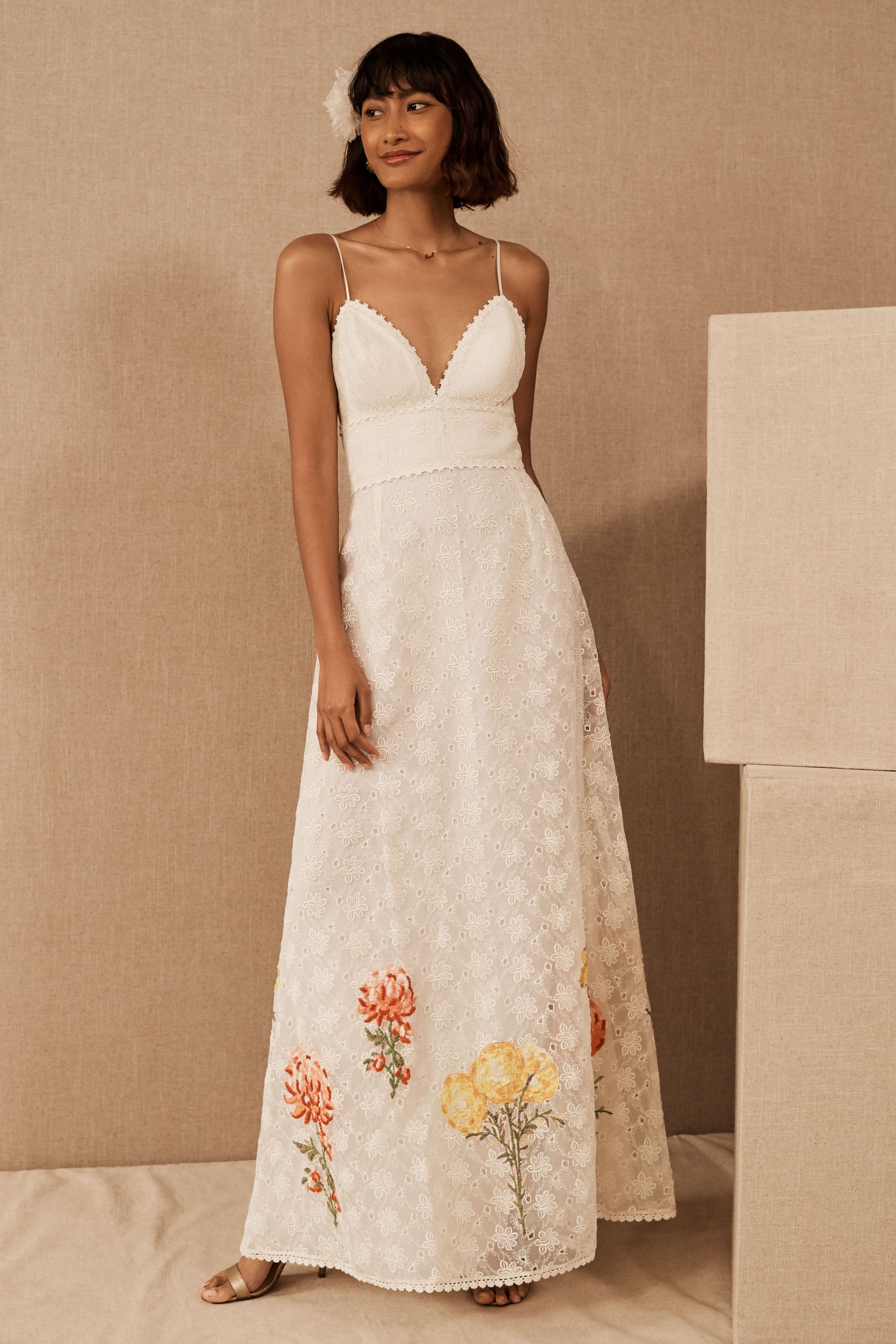 white city hall wedding dress