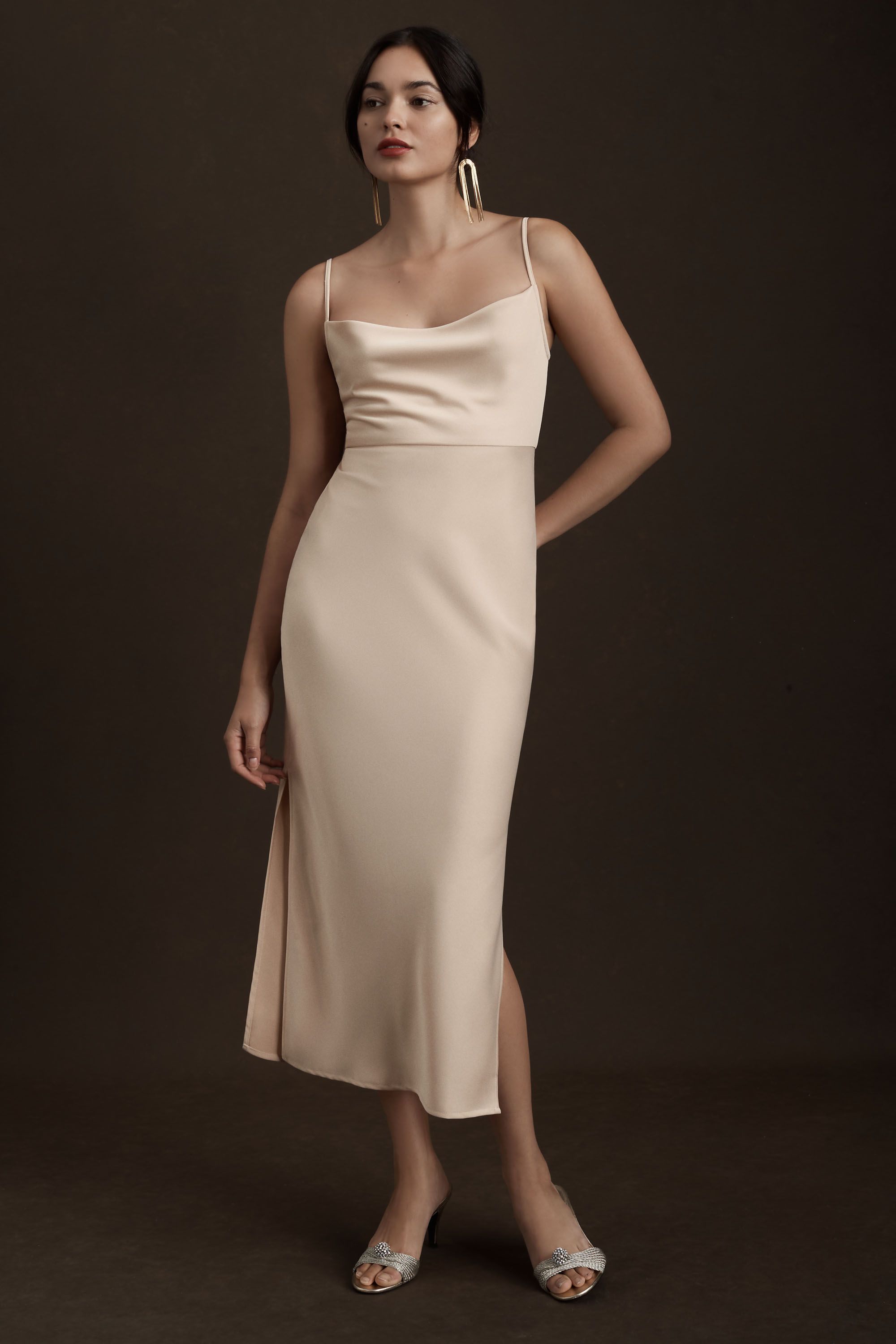 bhldn satin dress