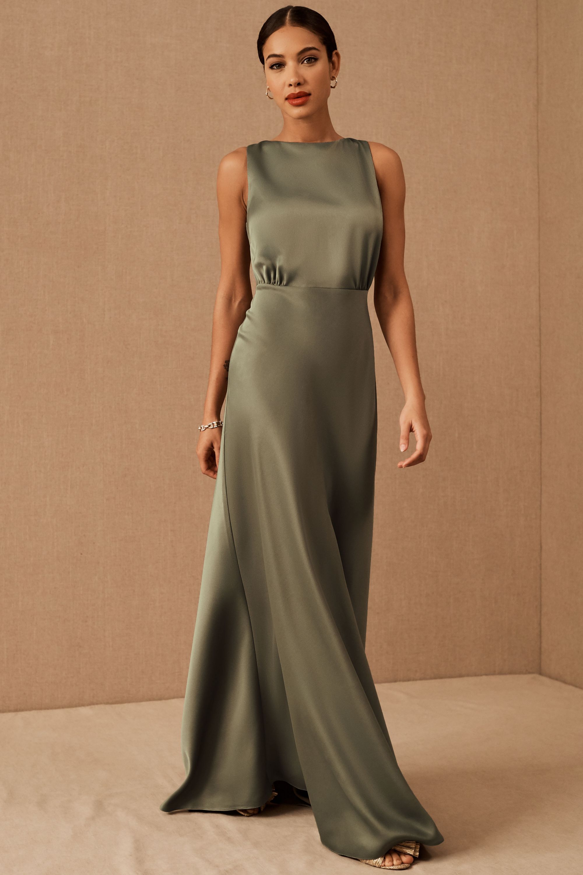 Beckett Satin Charmeuse Maxi Dress