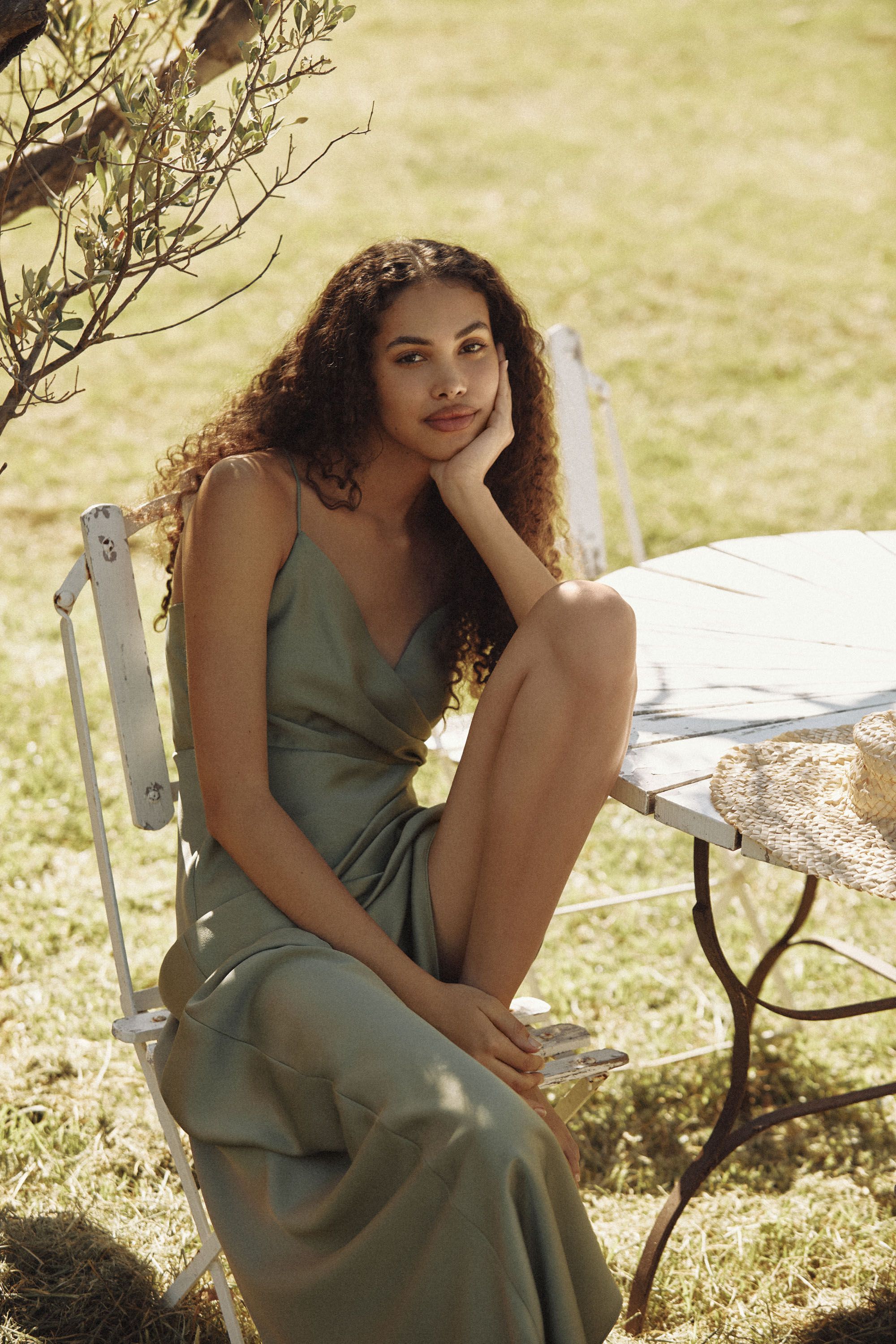 Robe Freya en satin et charmeuse