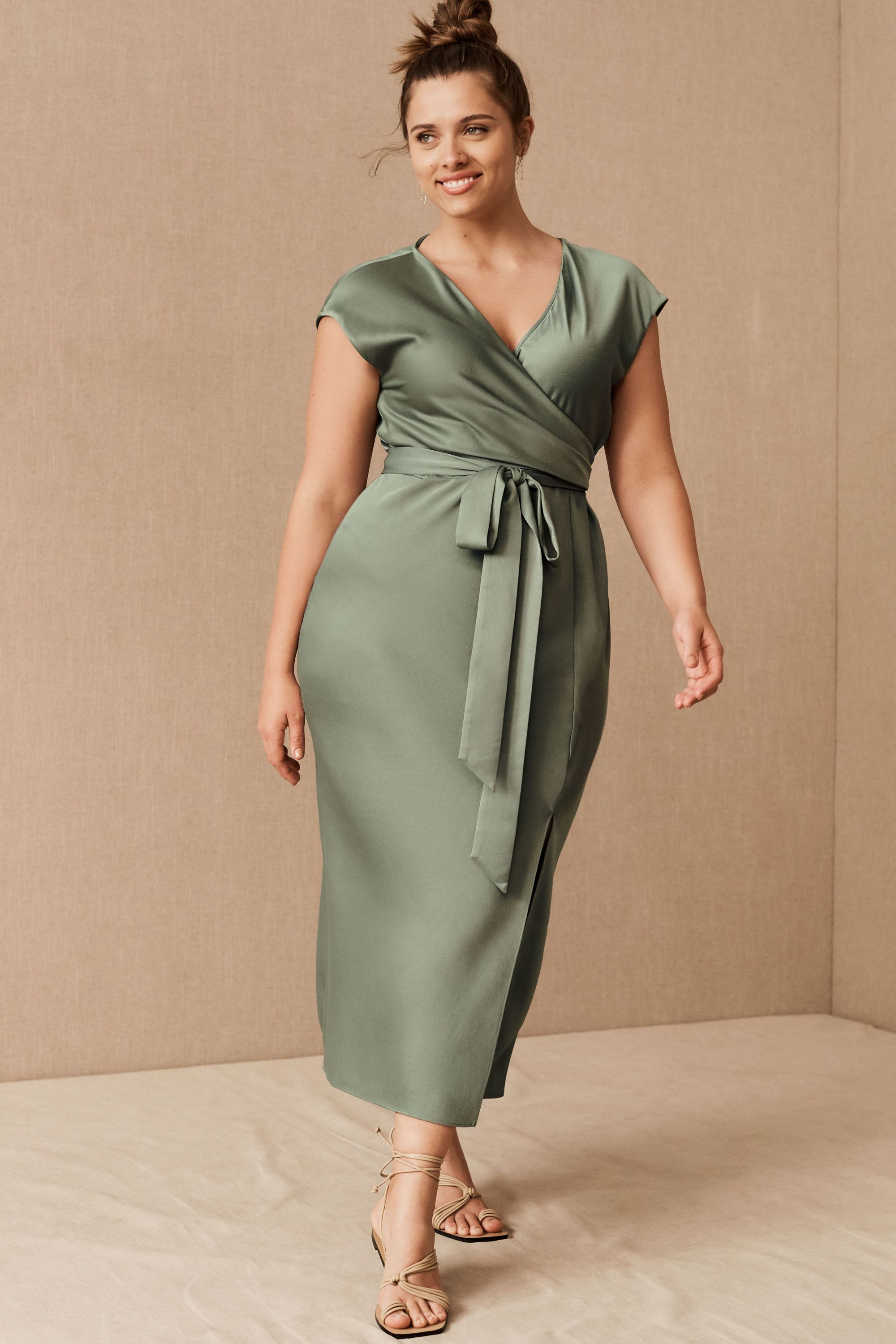 olive green plus size bridesmaid dresses