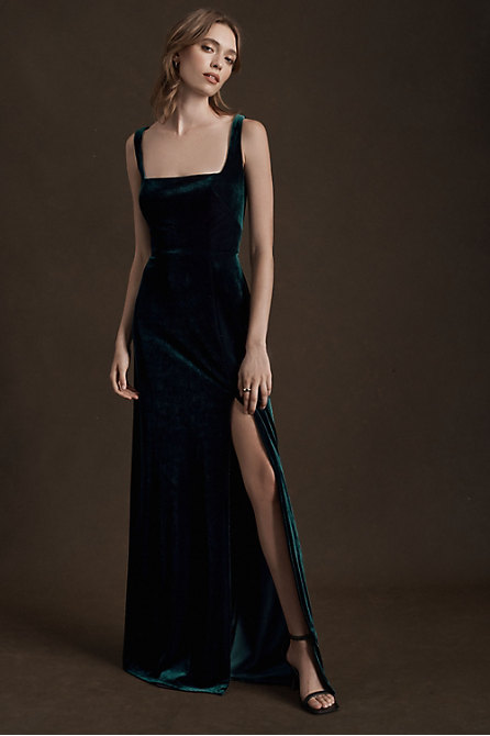 Jenny Yoo Mara Velvet Maxi Dress