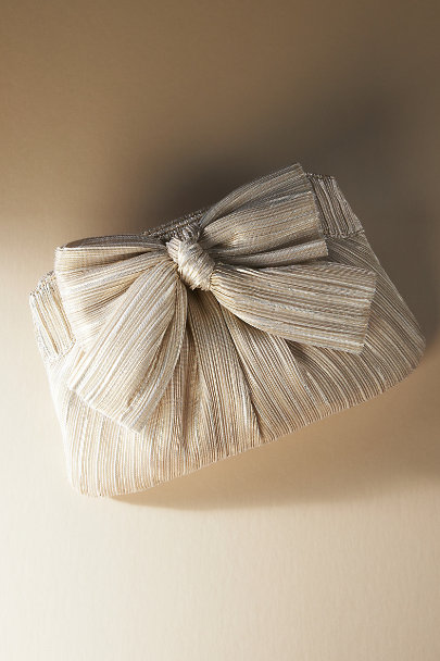 View larger image of Loeffler Randall Rayne Platinum Bow Clutch