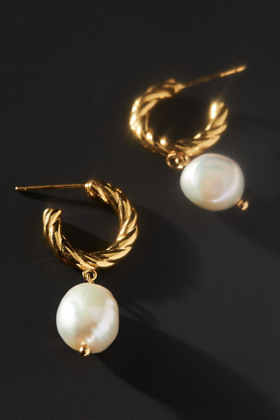 View larger image of Twisted Pearl Drop Earrings