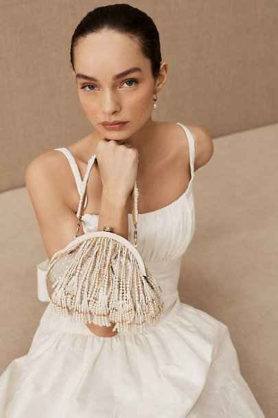 View larger image of Beaded and Pearl Tassel Bag