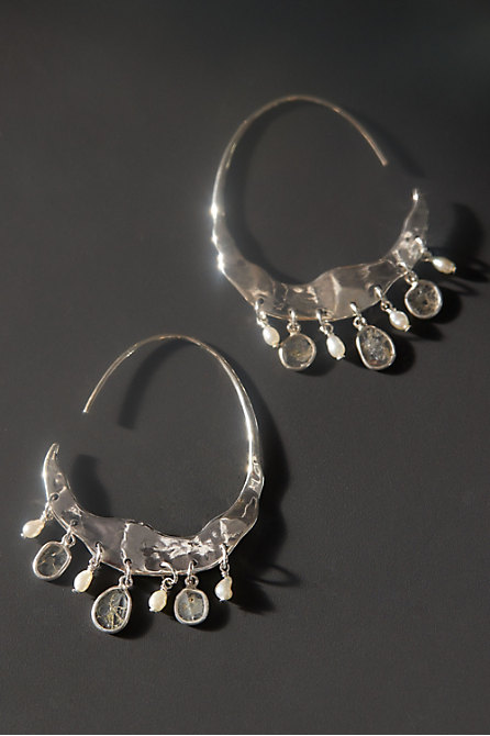 Chan Luu Sterling Silver Crescent Earrings