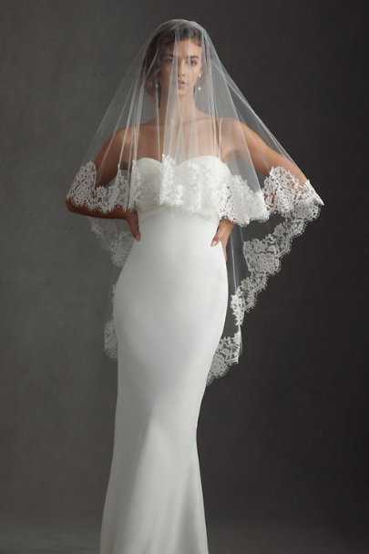 View larger image of Twigs & Honey Lace Blusher Veil