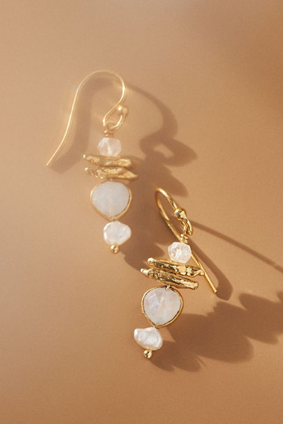 View larger image of Chan Luu Moonstone & Gold Meso Earrings