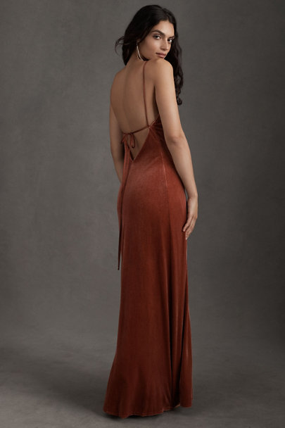 View larger image of  Jenny Yoo Stretch-Velvet Sabrina Dress