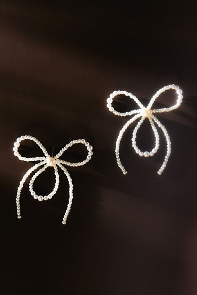 View larger image of Pearl Bow Earrings