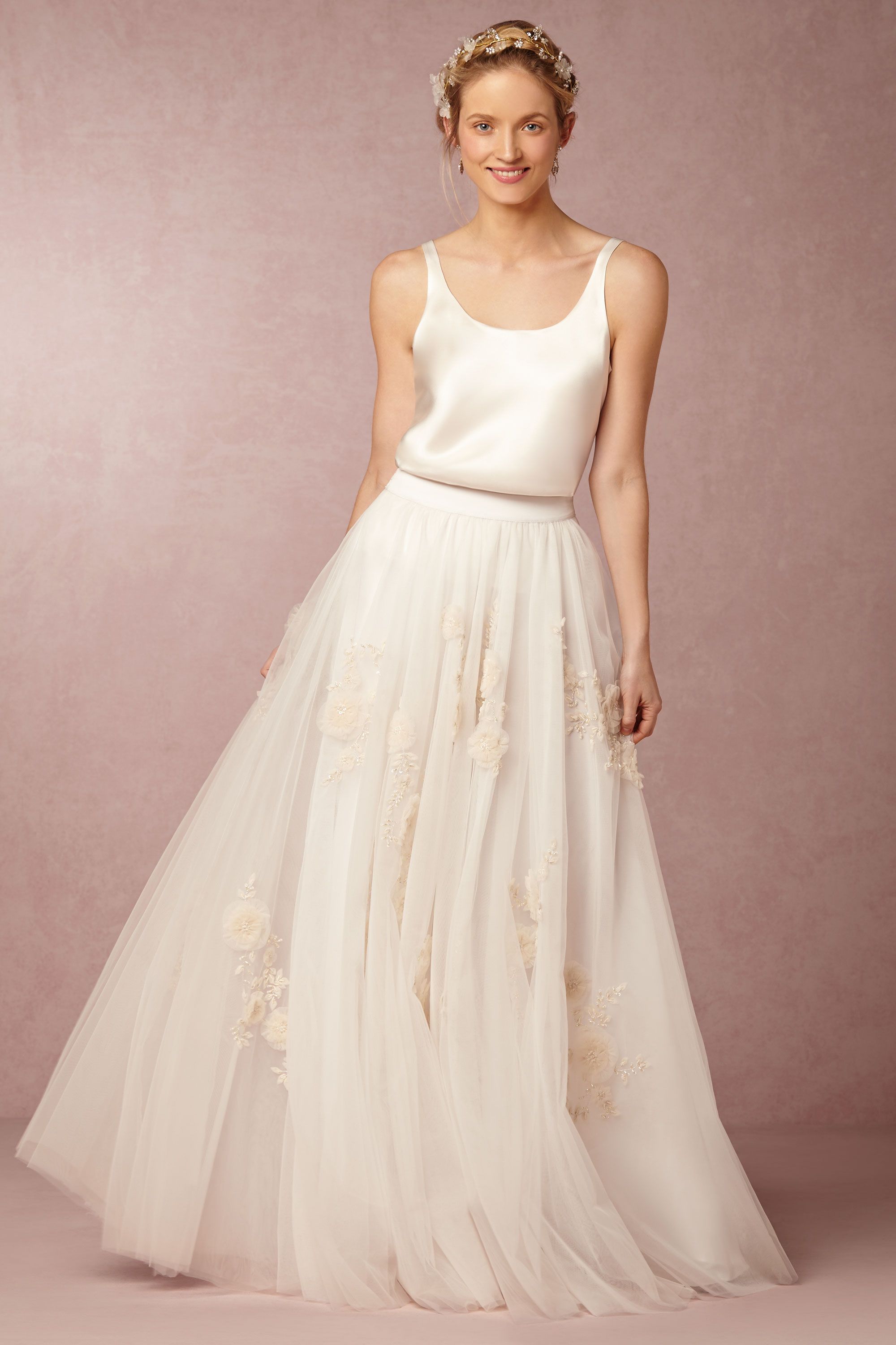 Isabel Skirt & Perpetuity Camisole in Bride | BHLDN