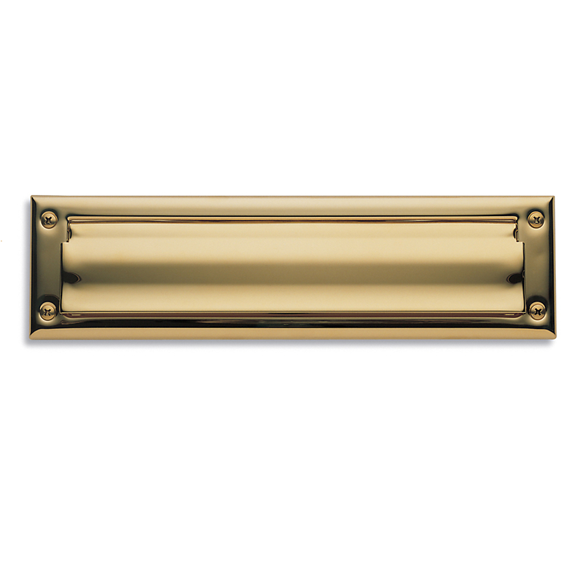 Brass Georgian 10" x 3" Letter Plate Roped Edged Gold Letter Box Door Post  D23 