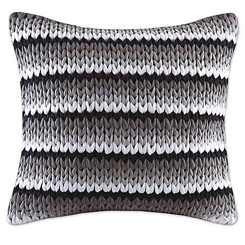 Madison Park Stripe Woven 20-Inch Square Decorative Pillow - Bed Bath & Beyond
