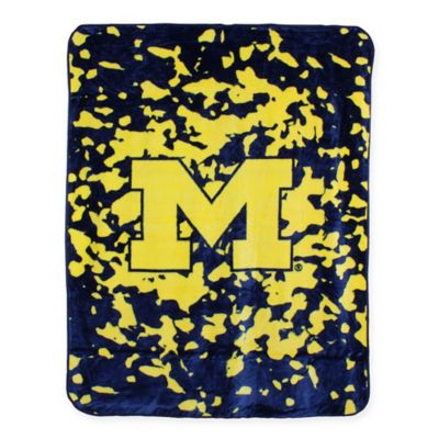 University of Michigan Oversized Soft Raschel Throw ...